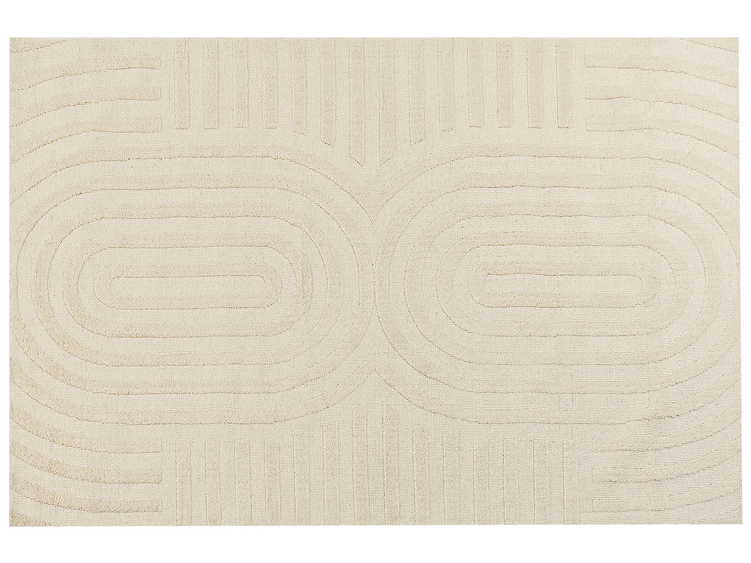 Wool Area Rug 200x300cm Beige