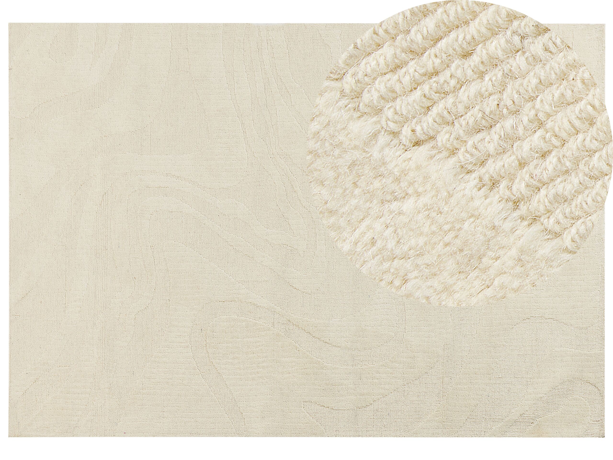 Wool Area Rug 160x230cm Beige