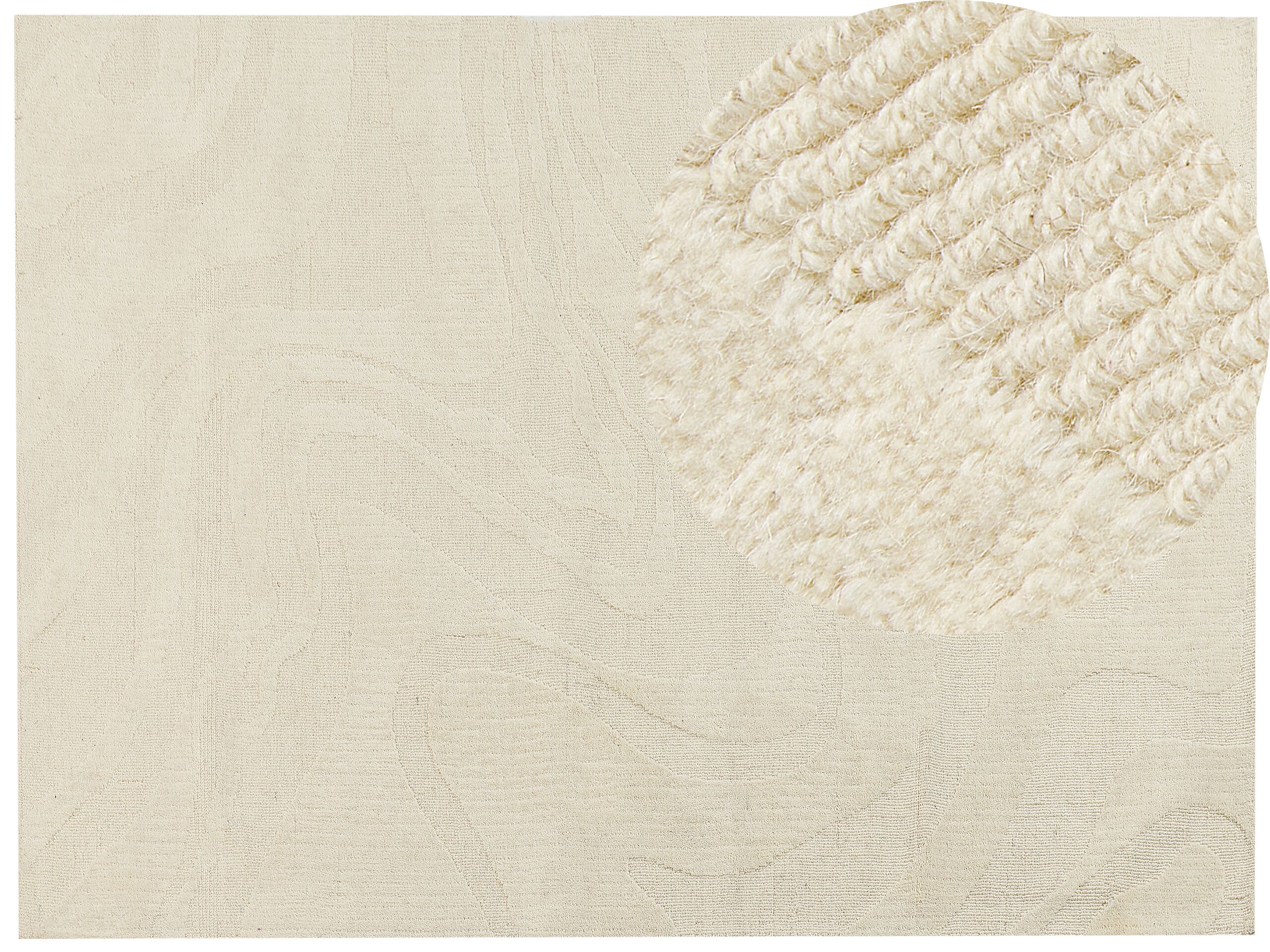 Wool Area Rug 300x400cm Beige