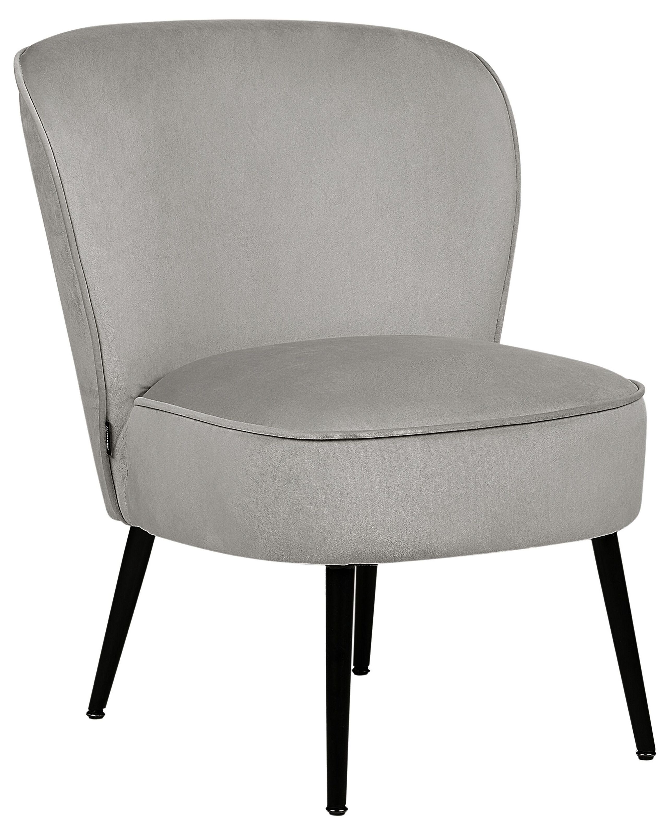 Velvet Armchair Light Grey VOSS