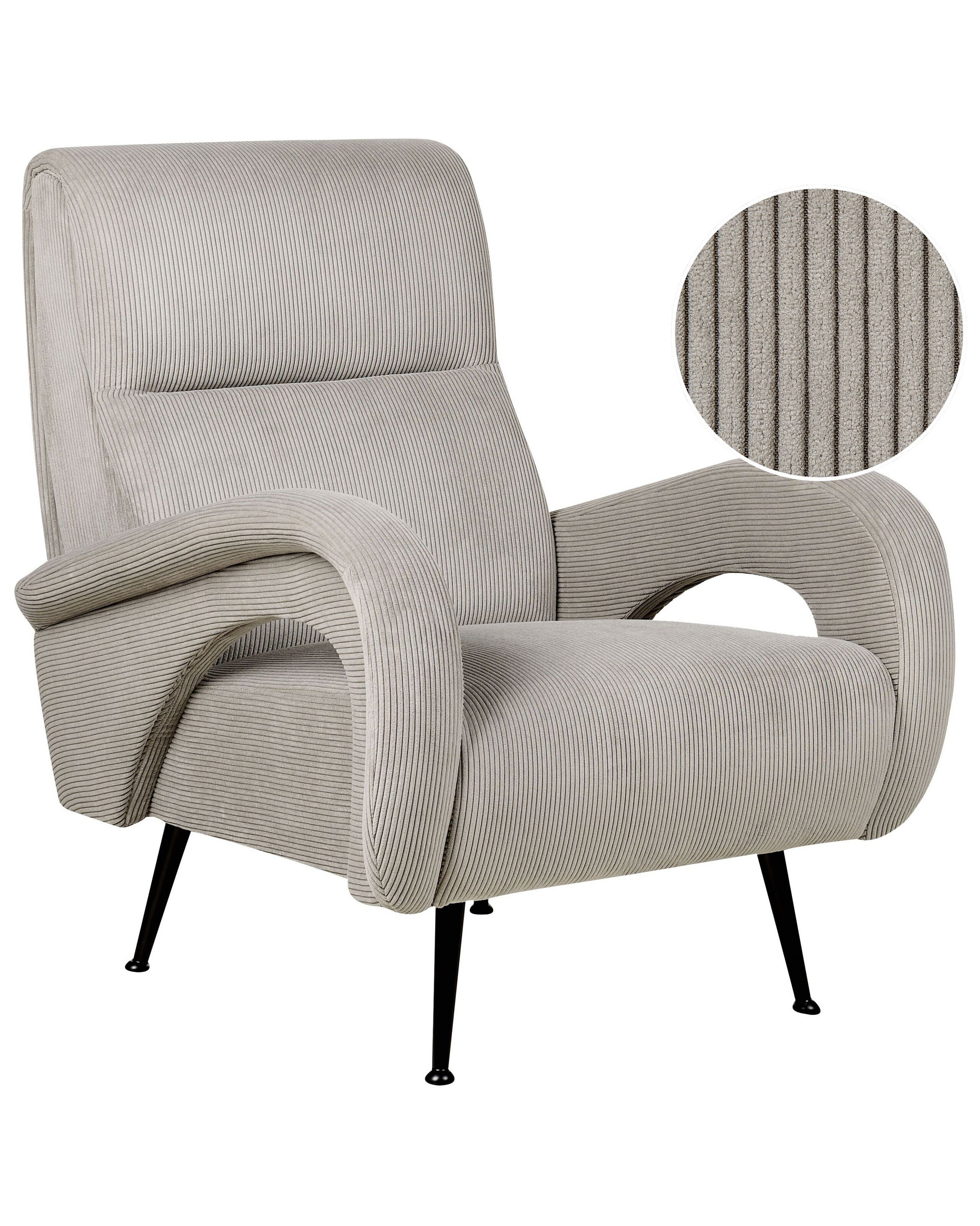 Jumbo Cord Amrchair Grey SVALOV