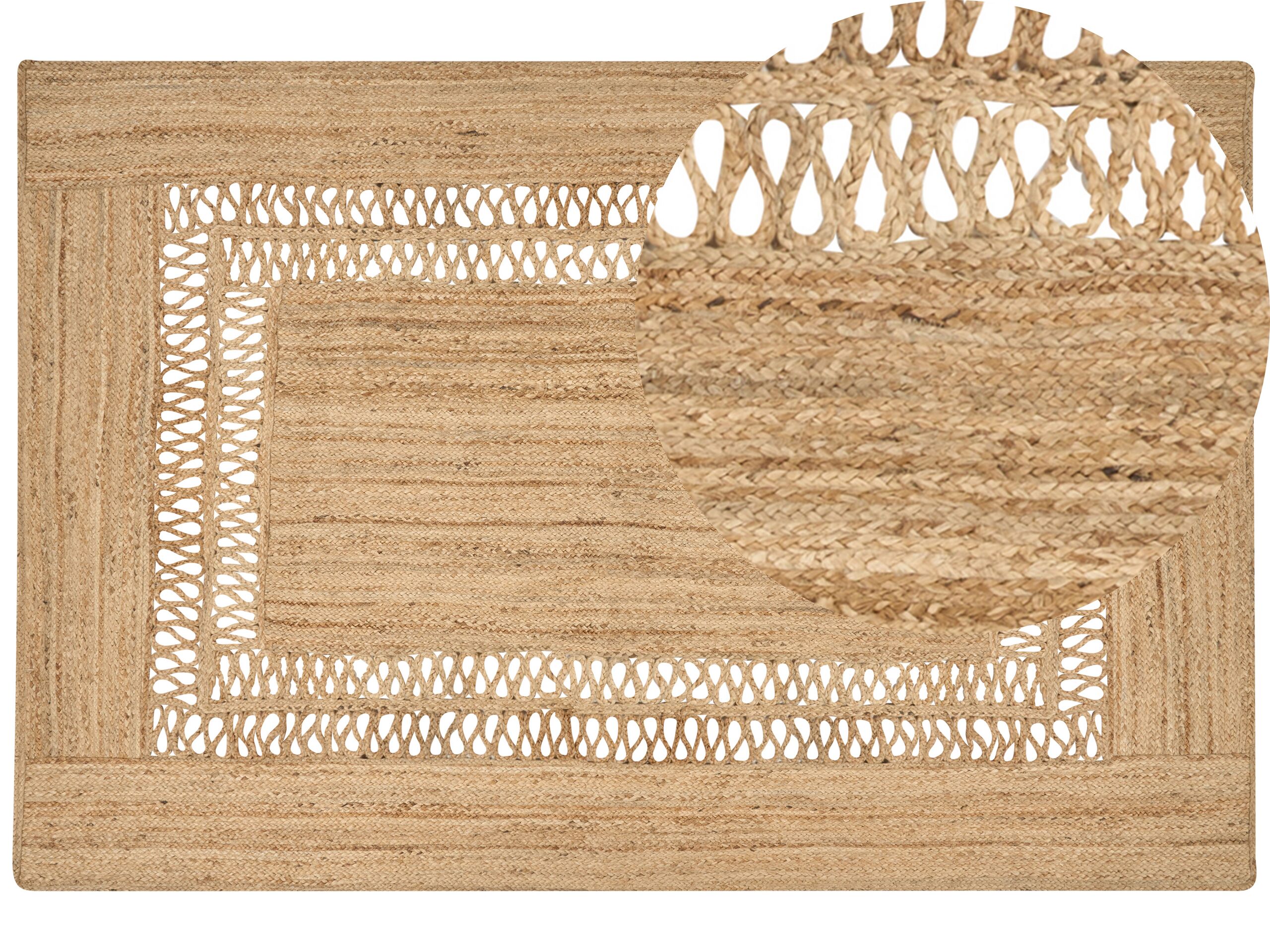 Jute Area Rug 200x300cm Beige