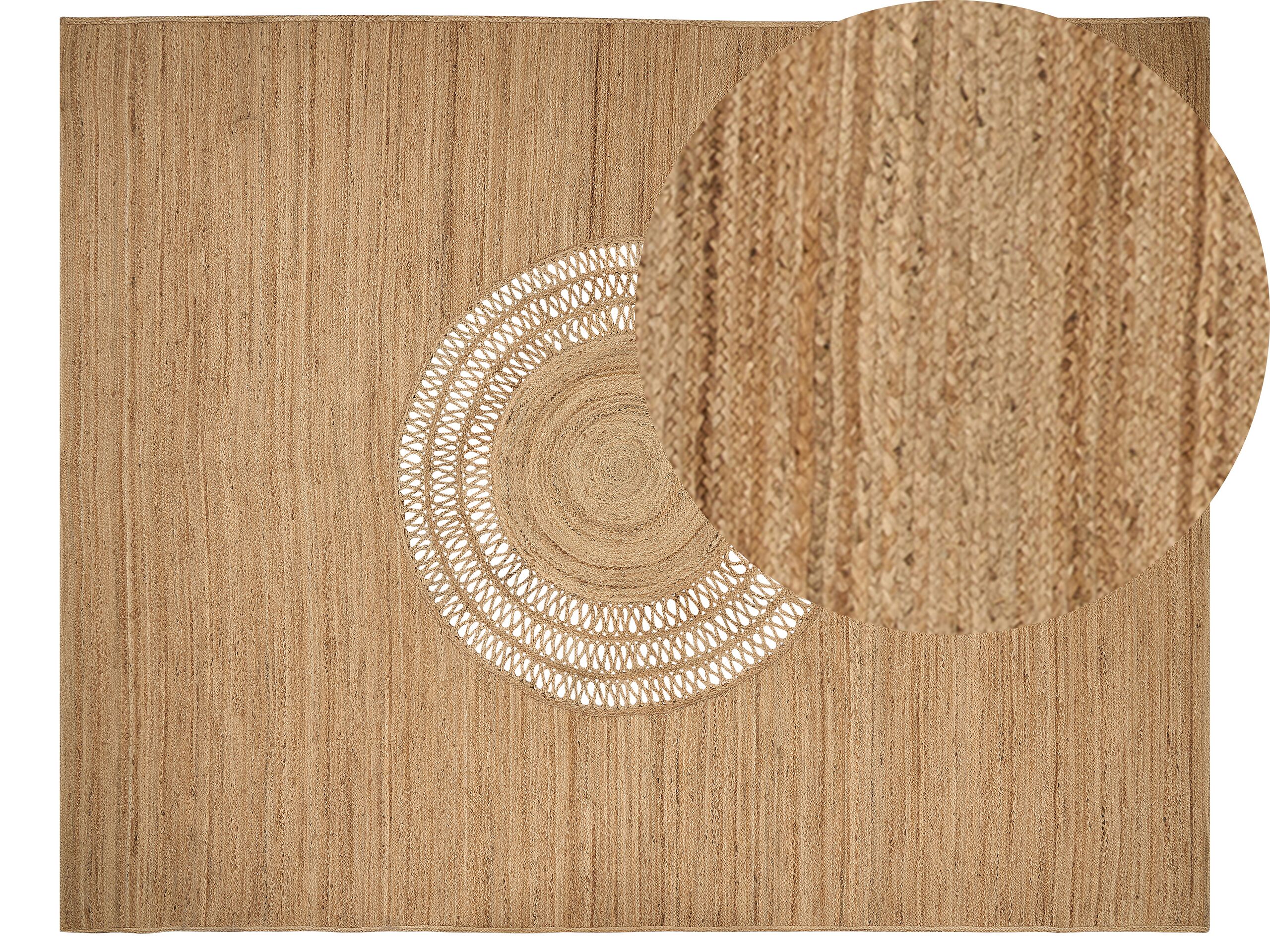Jute Area Rug 300x400cm Beige