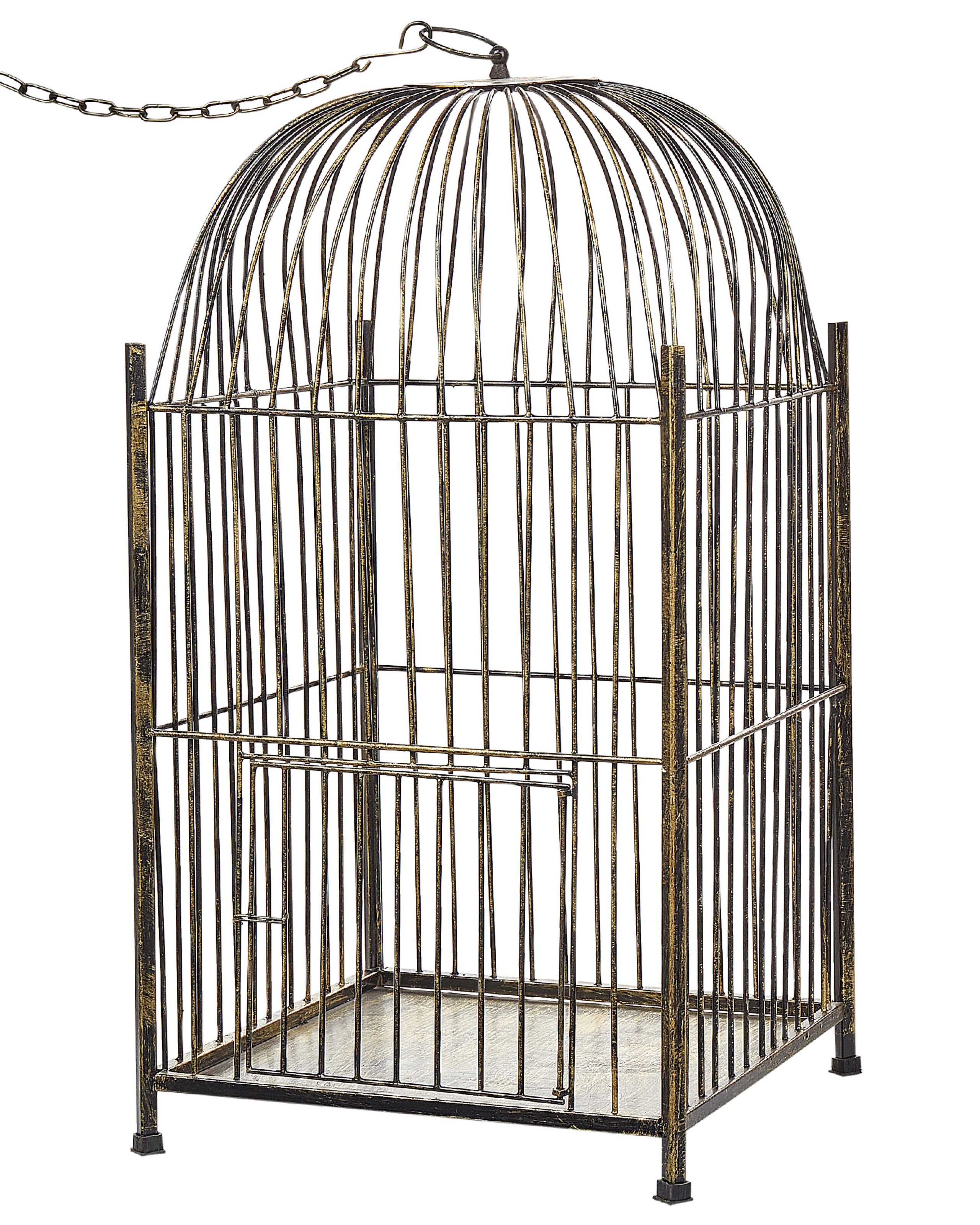 Metal Lantern 62 cm Distressed Gold COMOROS