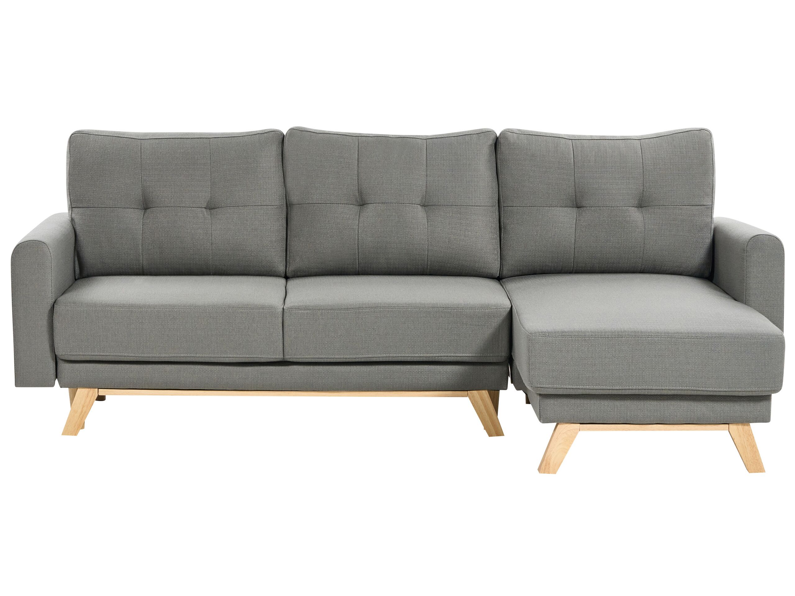 Left Hand Fabric Corner Sofa Grey SIRO