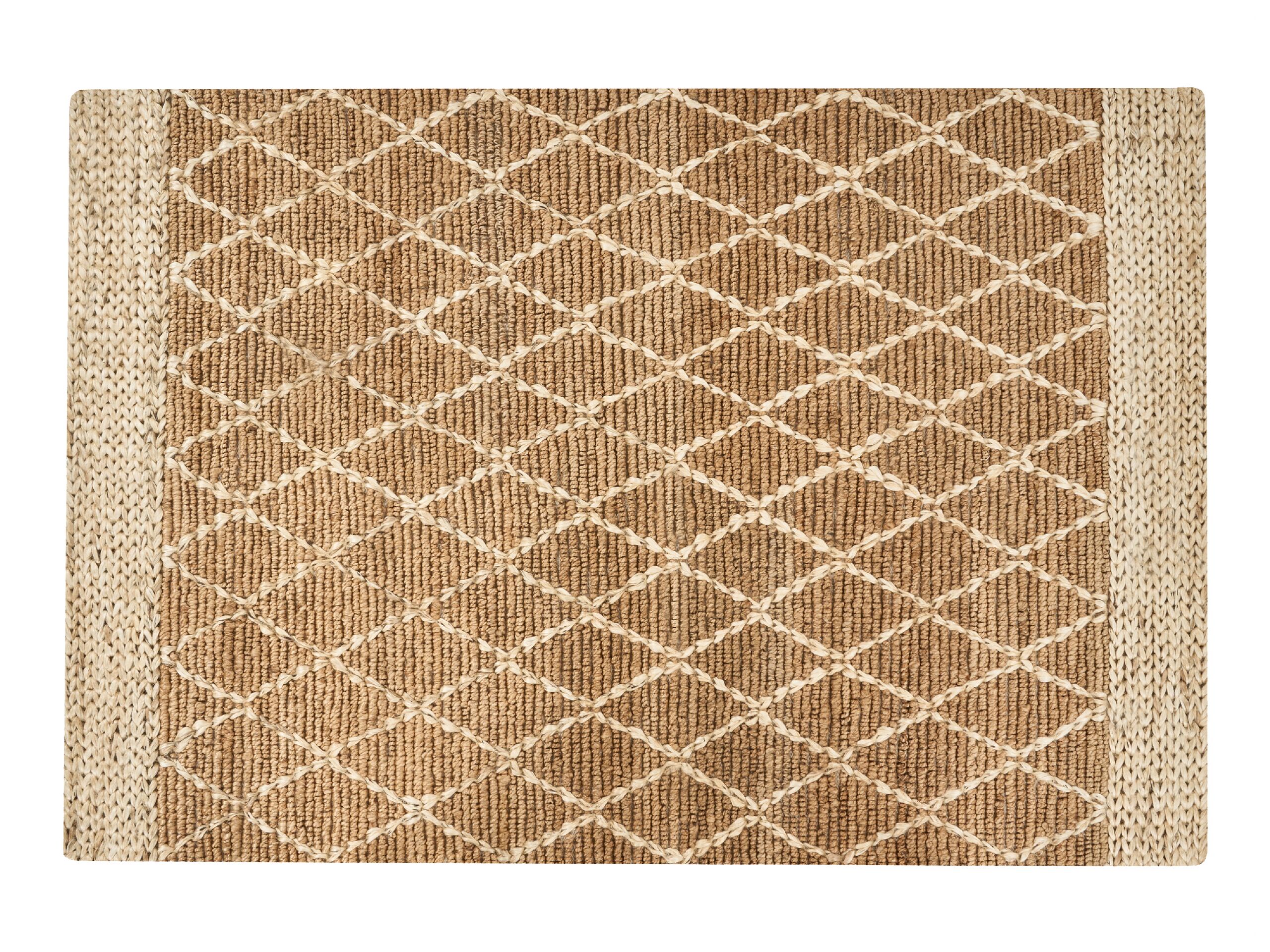 Jute Area Rug 160x230cm Beige