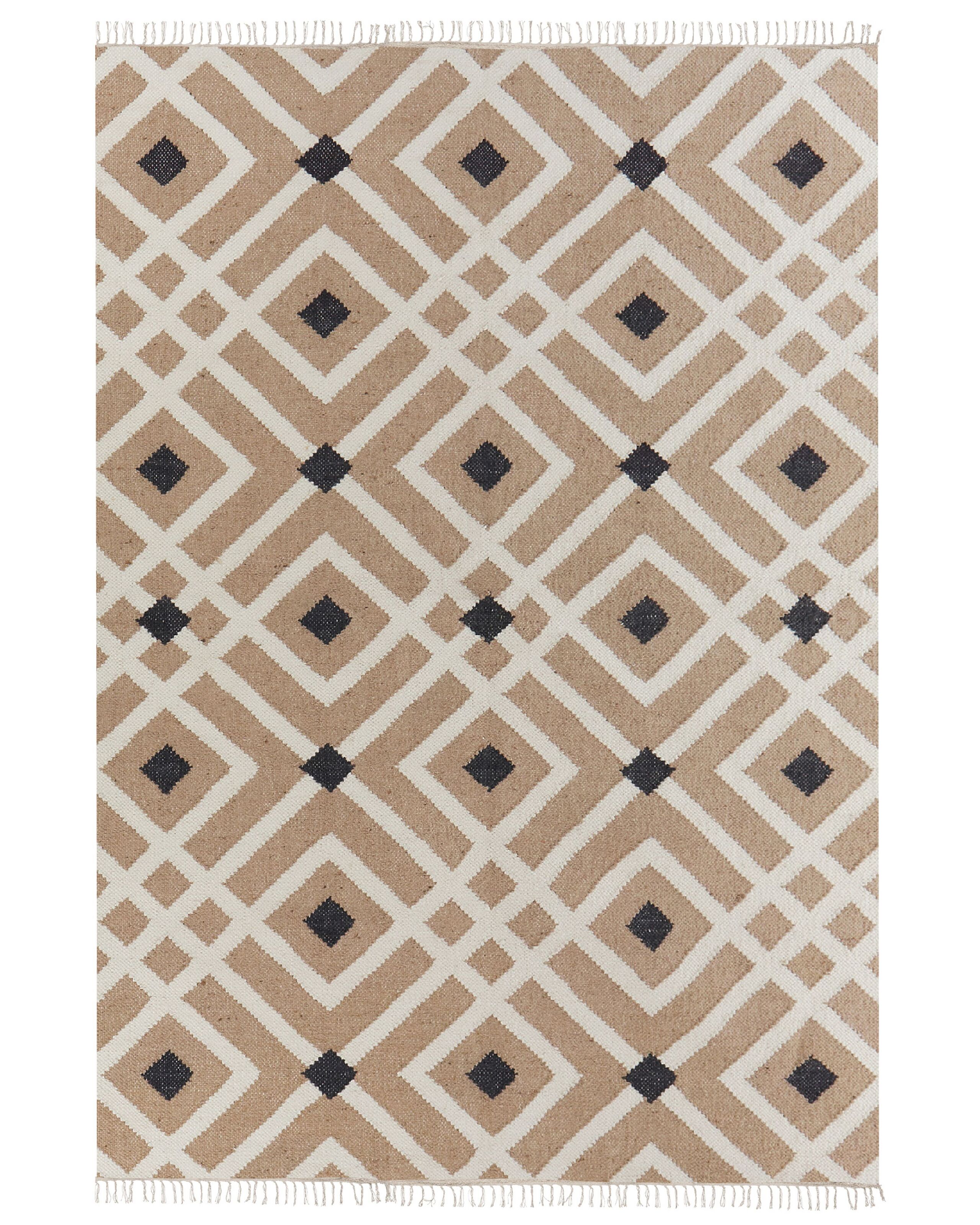 Jute Area Rug 160x230cm Beige