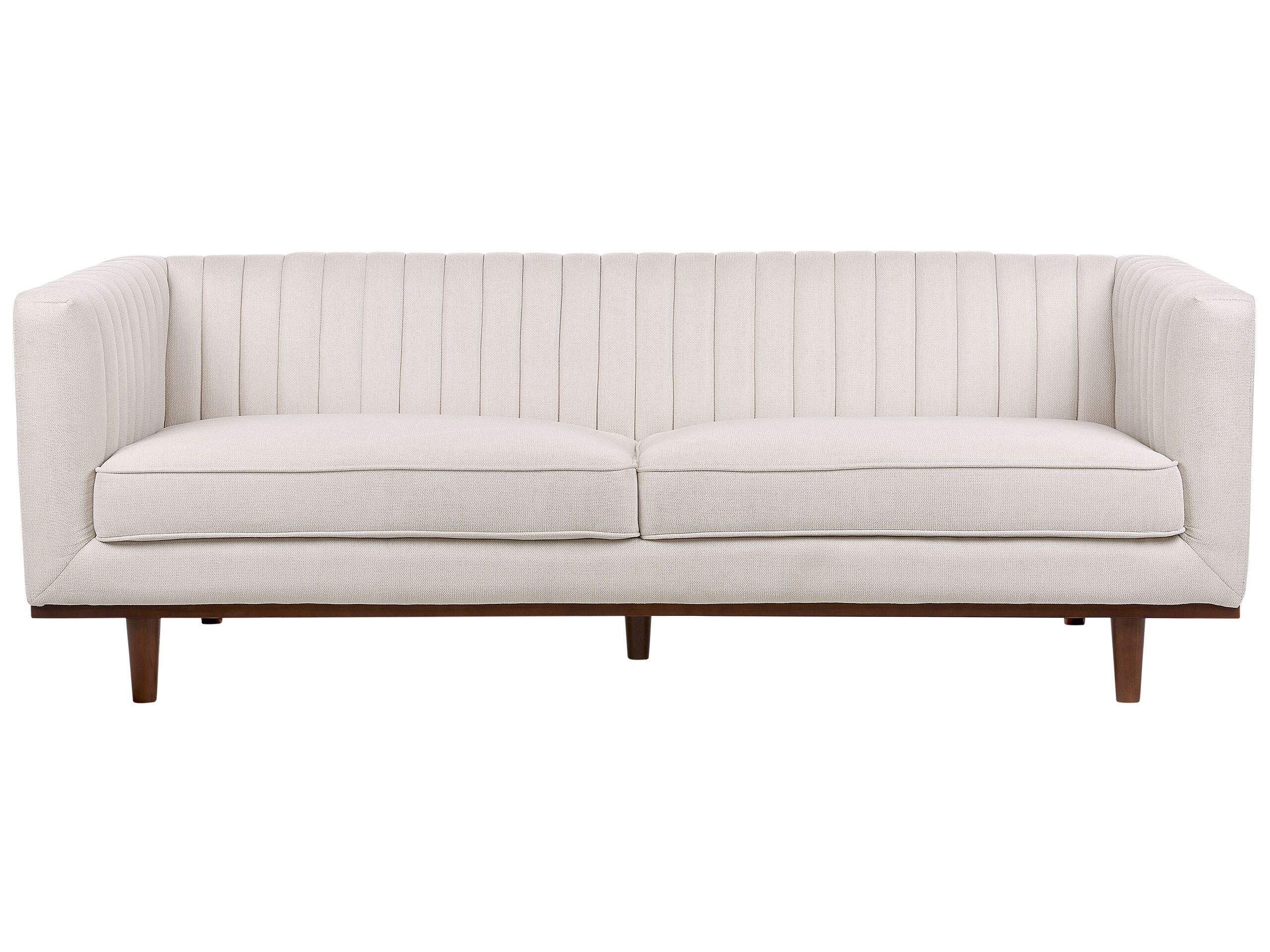 3 Seater Fabric Sofa Beige SKAULE