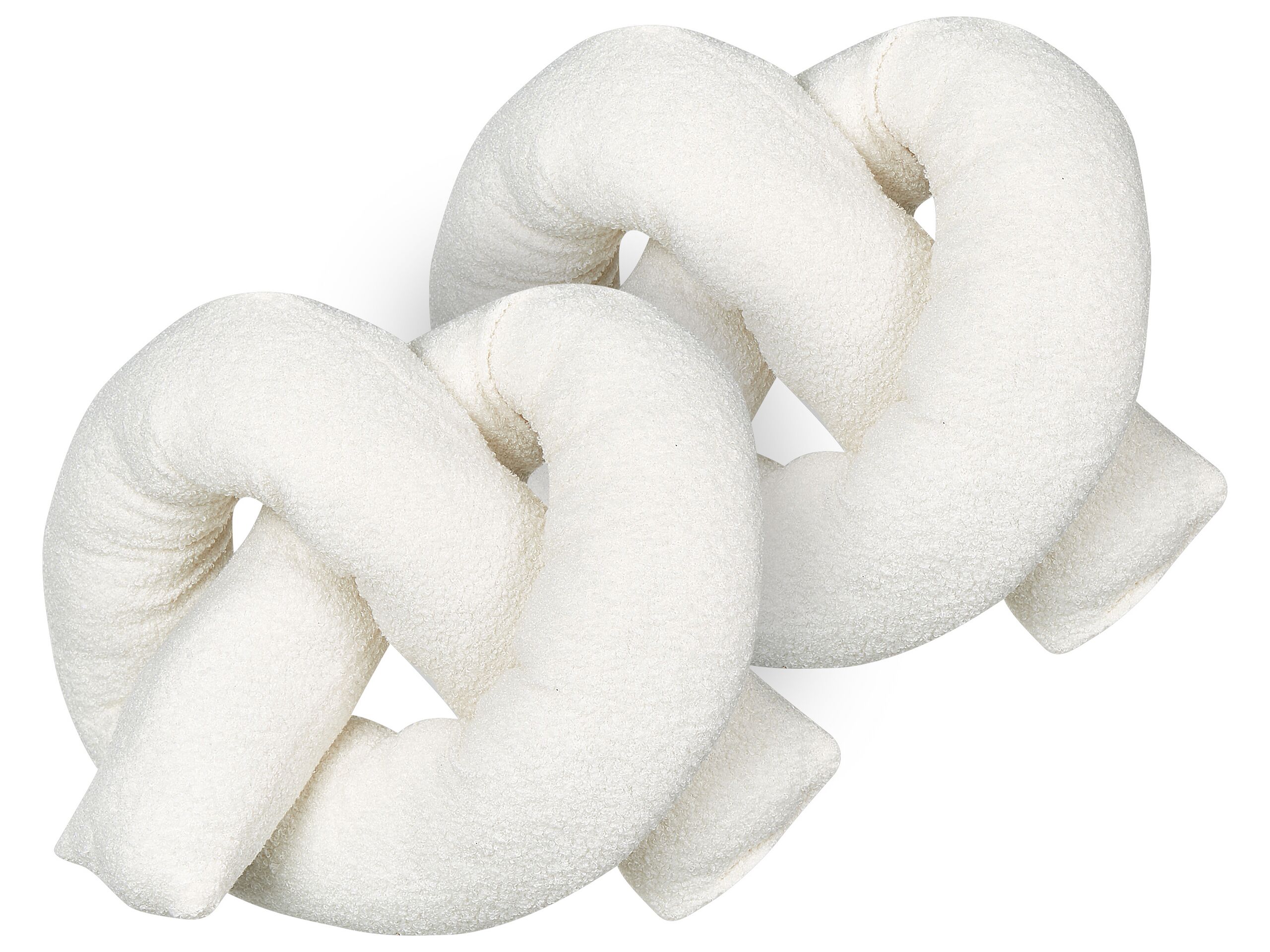 Set of 2 Teddy Cushions 172x14cm White