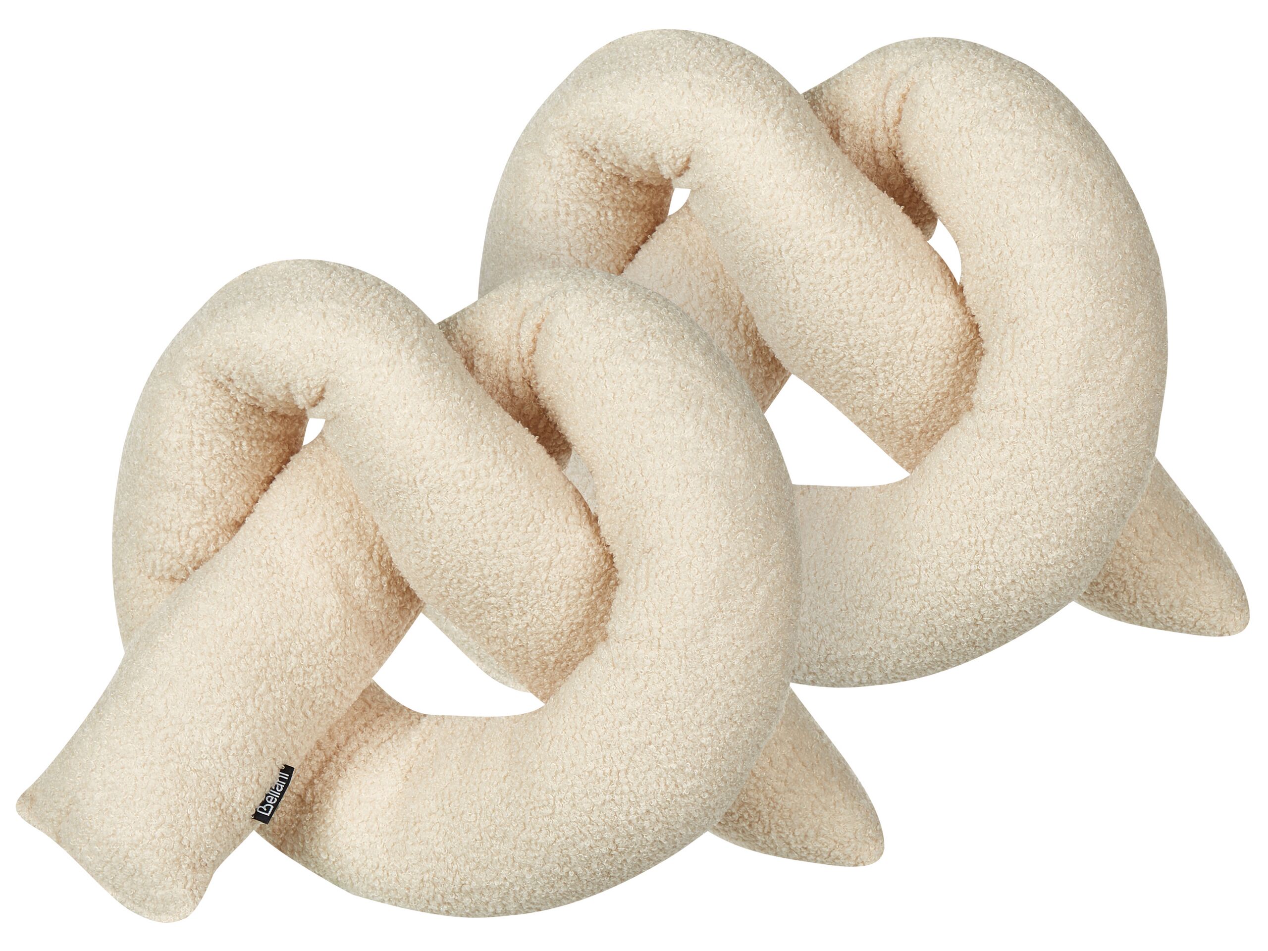 Set of 2 Teddy Cushions 172x14cm Beige
