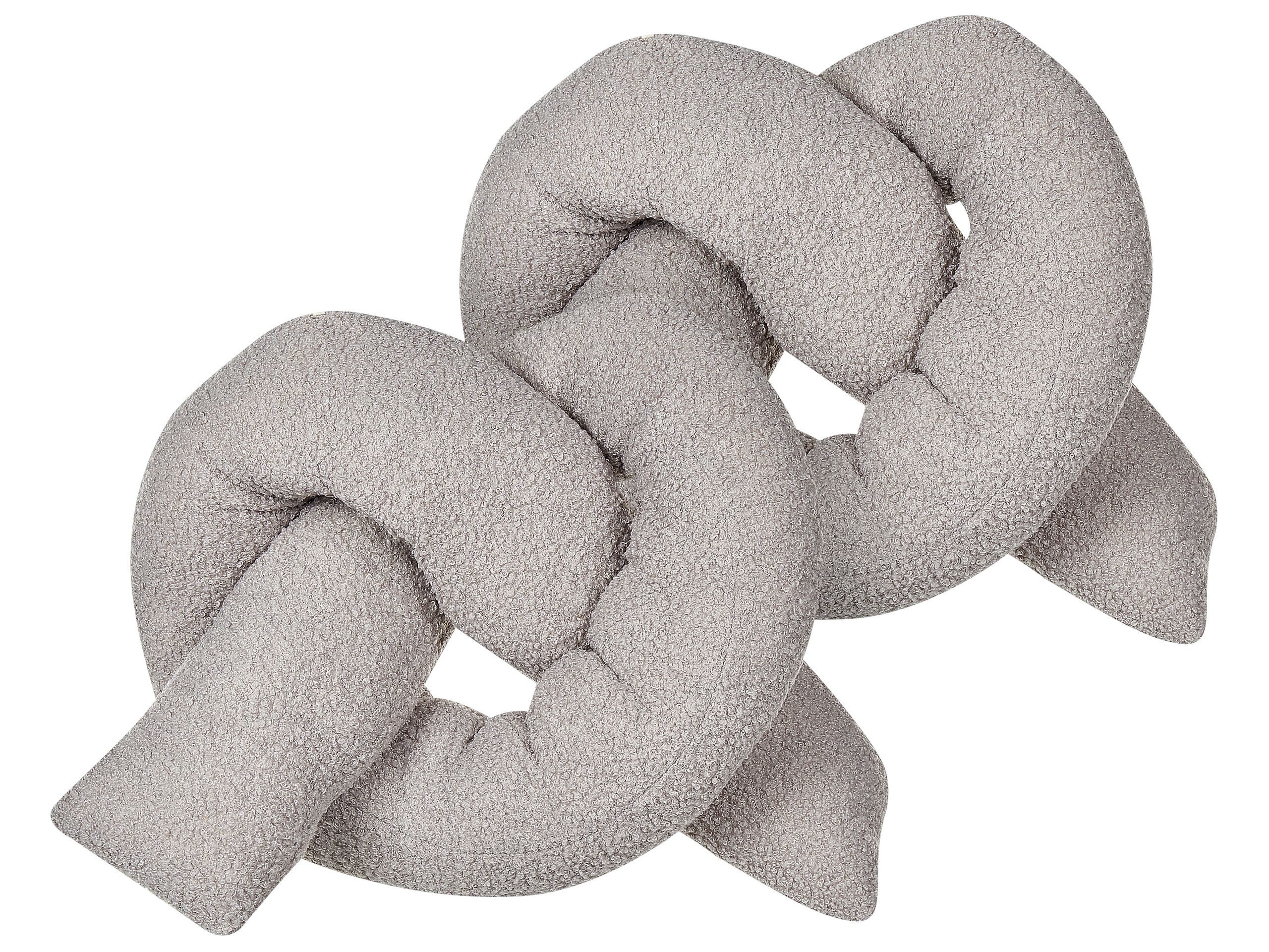 Set of 2 Teddy Cushions 172x14cm Grey