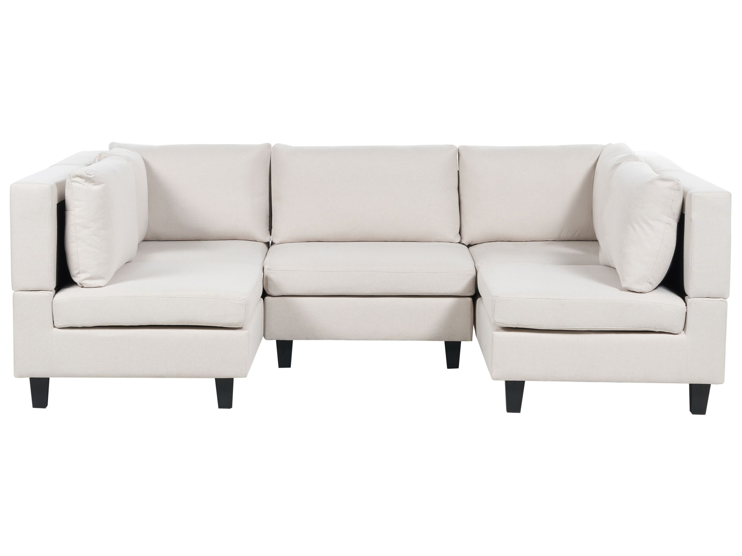 5-Seater Modular Fabric Sofa Light Beige UNSTAD