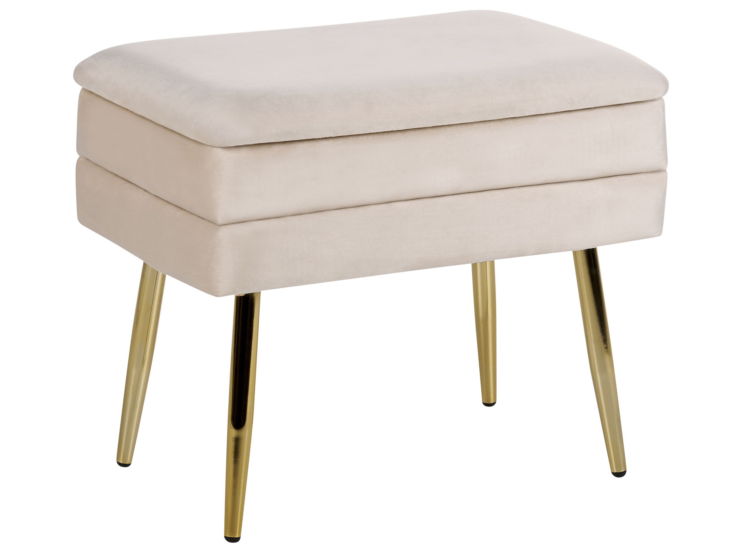 Velvet Storage Bench Beige ODESSA
