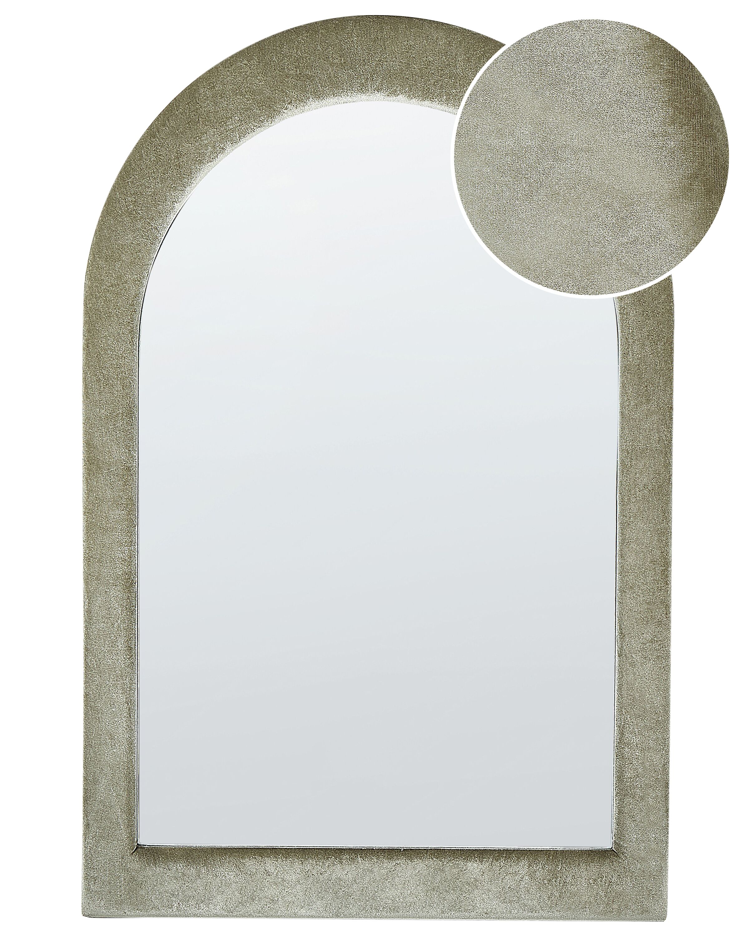 Velvet Wall Mirror 60x90cm Green