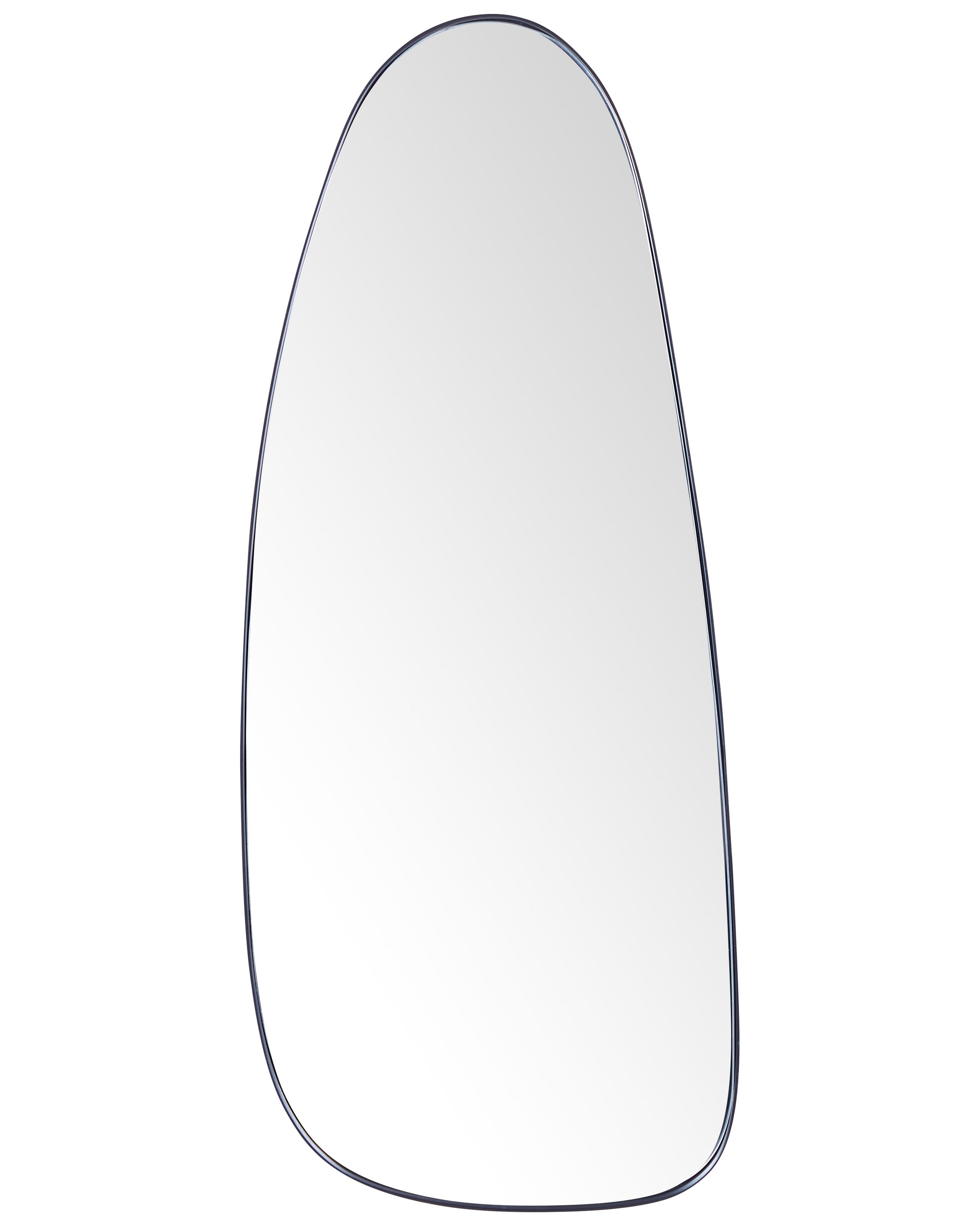 Metal Wall Mirror 39x95cm Black