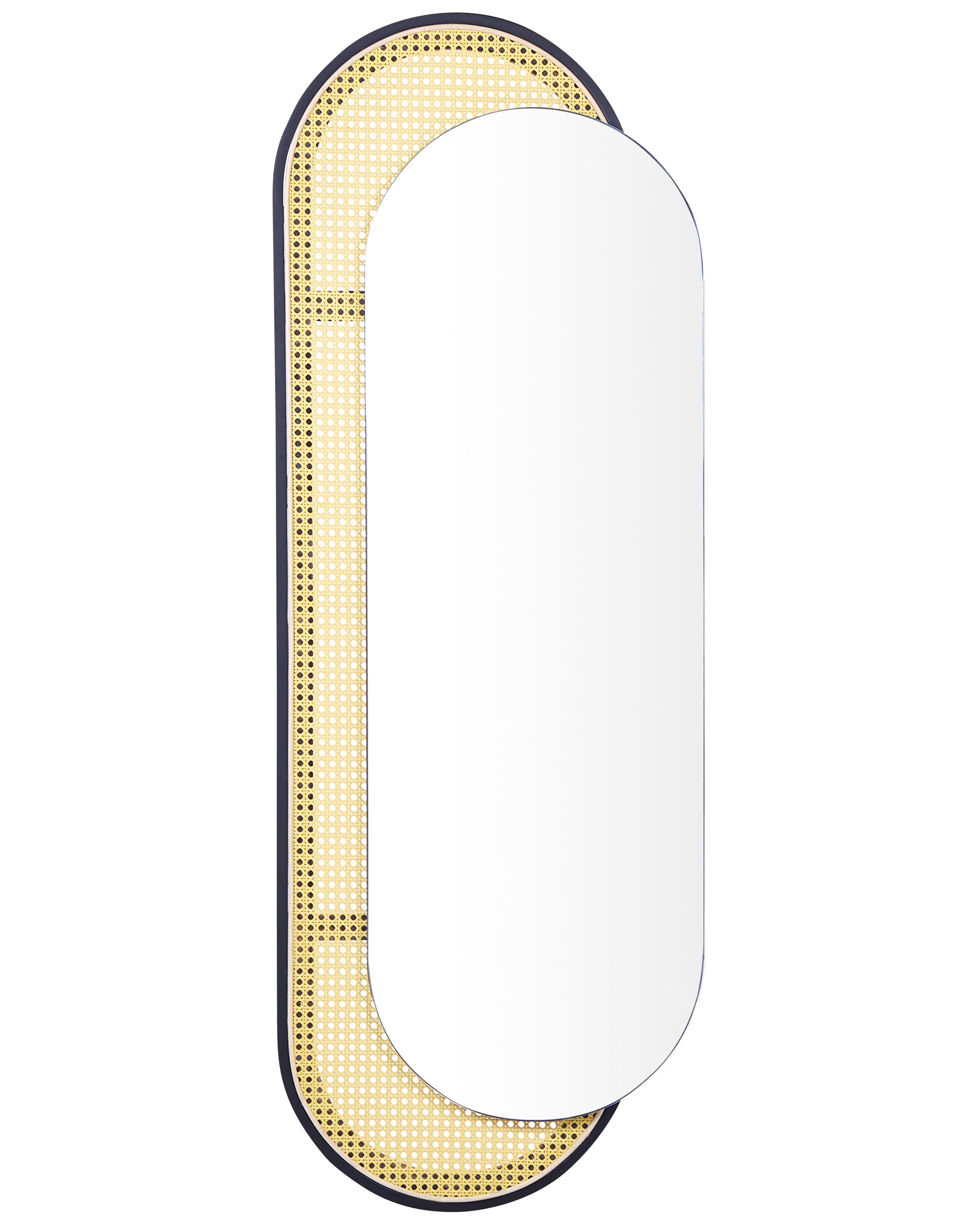Rattan Wall Mirror 51x143cm Light