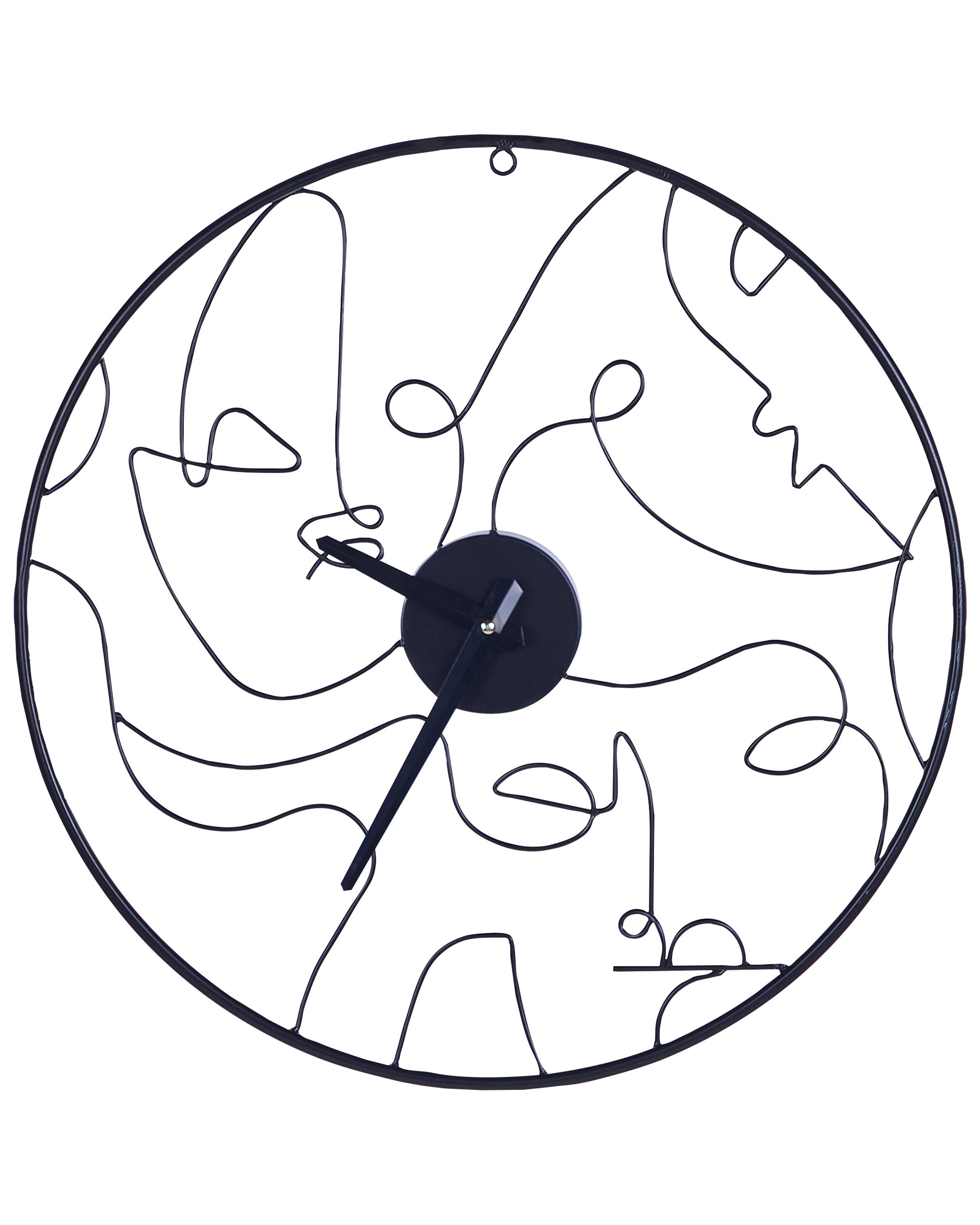 Iron Skeleton Wall Clock 50cm Black