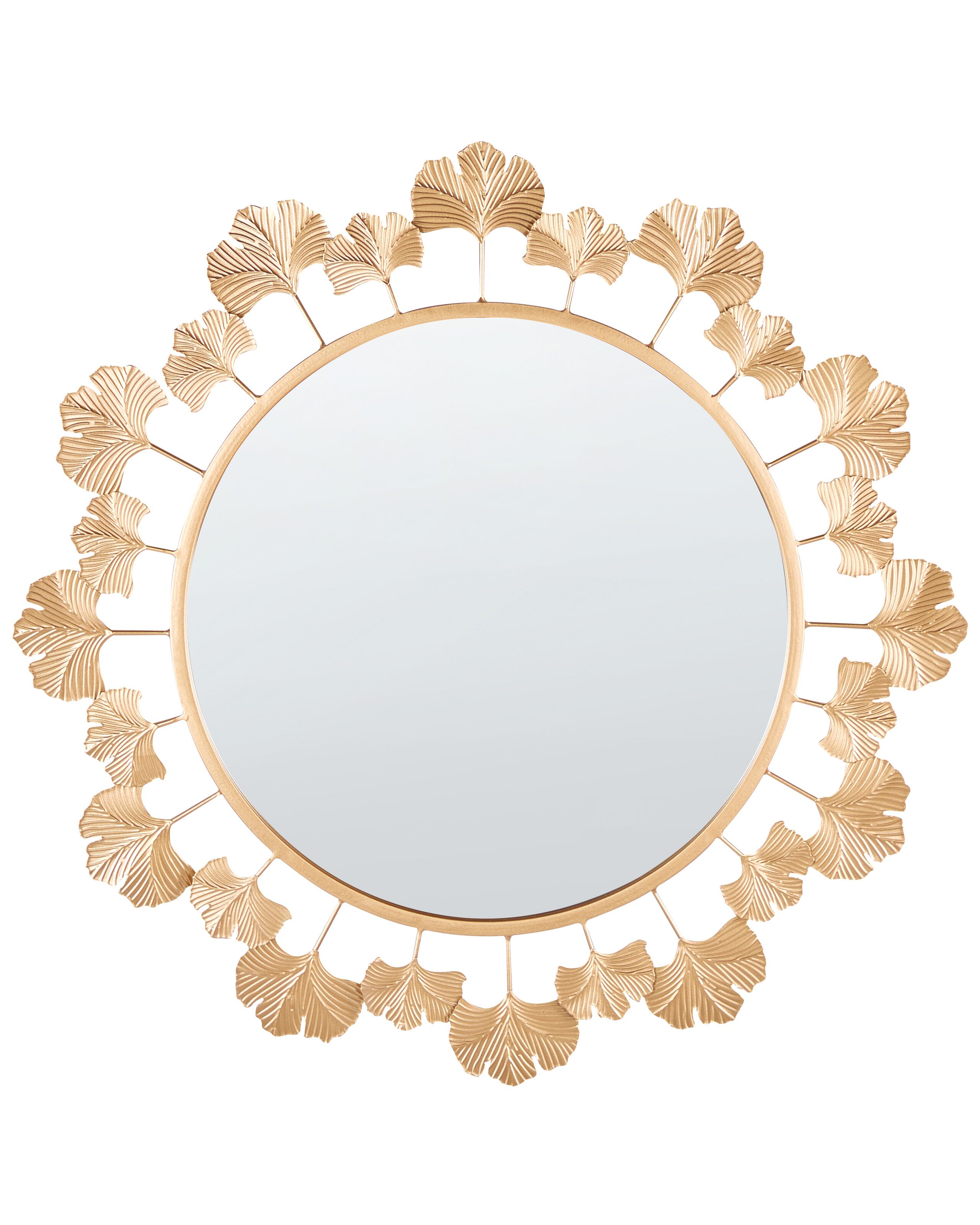 Round Metal Wall Mirror 60cm Gold