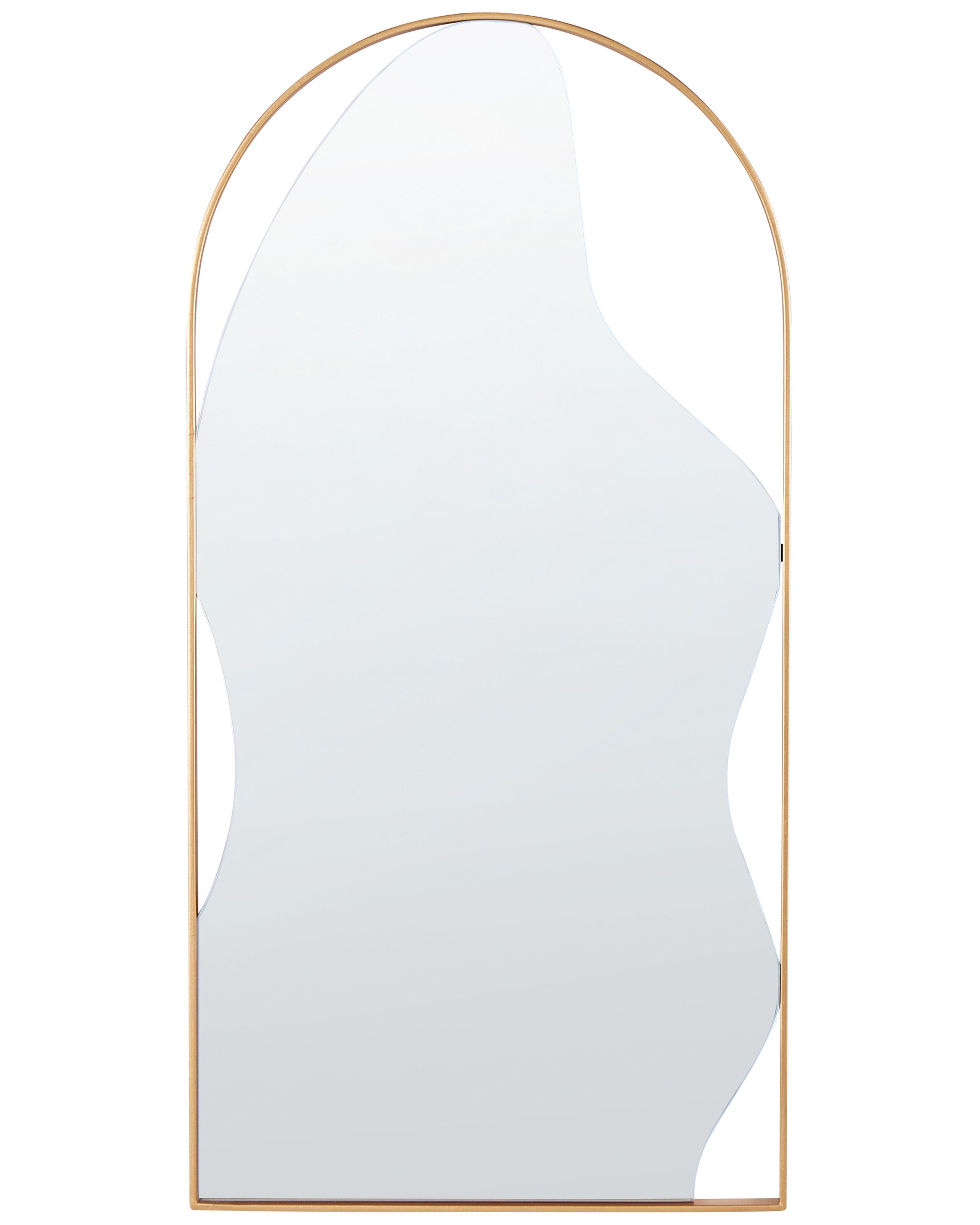 Metal Wall Mirror 41x81cm Gold