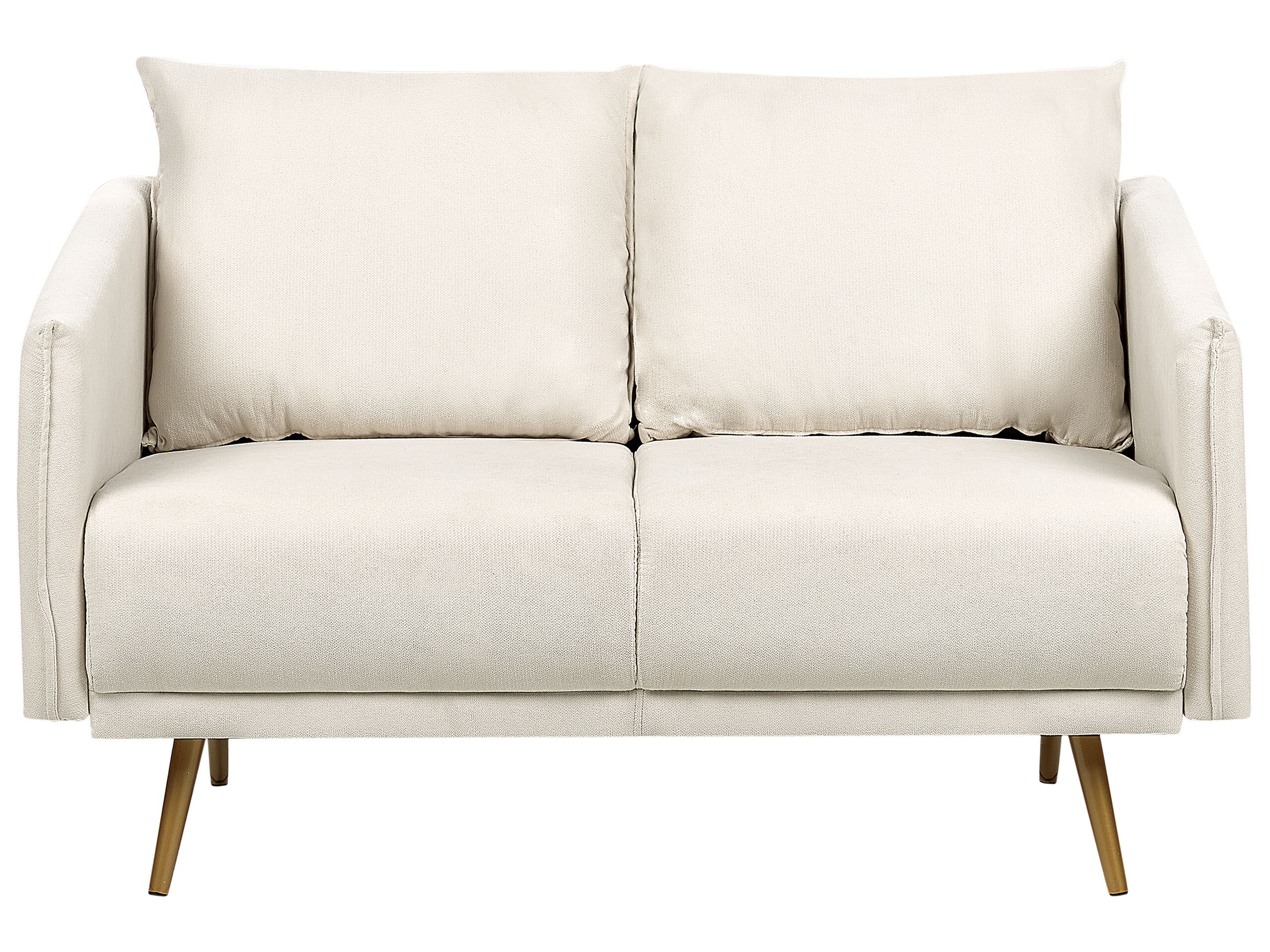 2 Seater Fabric Sofa Beige MAURA