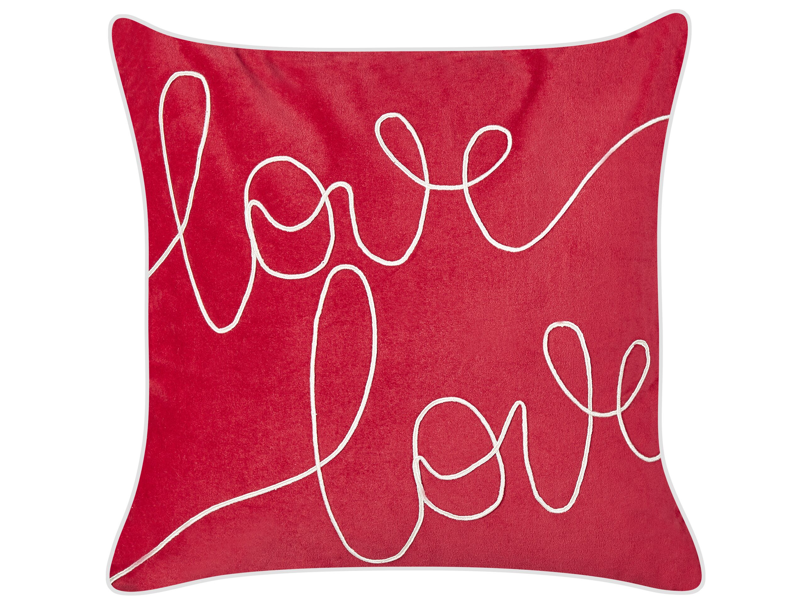 Velvet Cushion 45x45cm Red