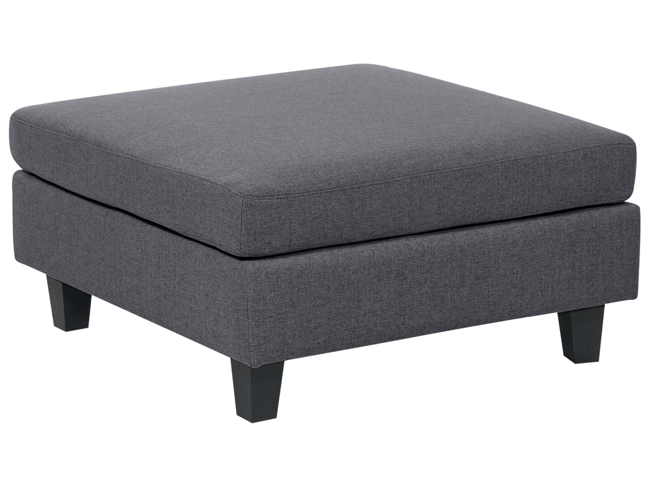 Fabric Ottoman Dark Grey UNSTAD