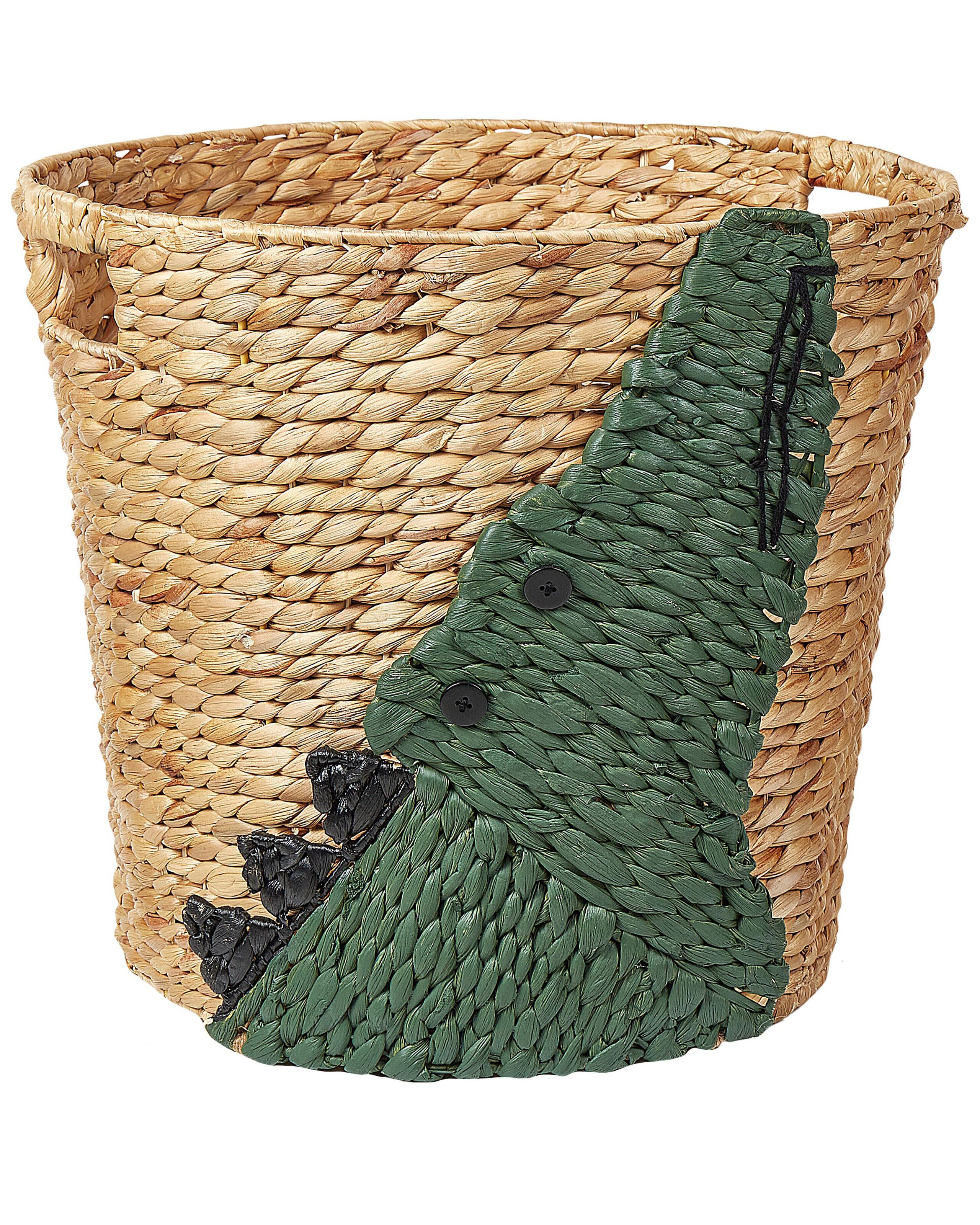 Water Hyacinth Wicker Crocodile Basket Natural