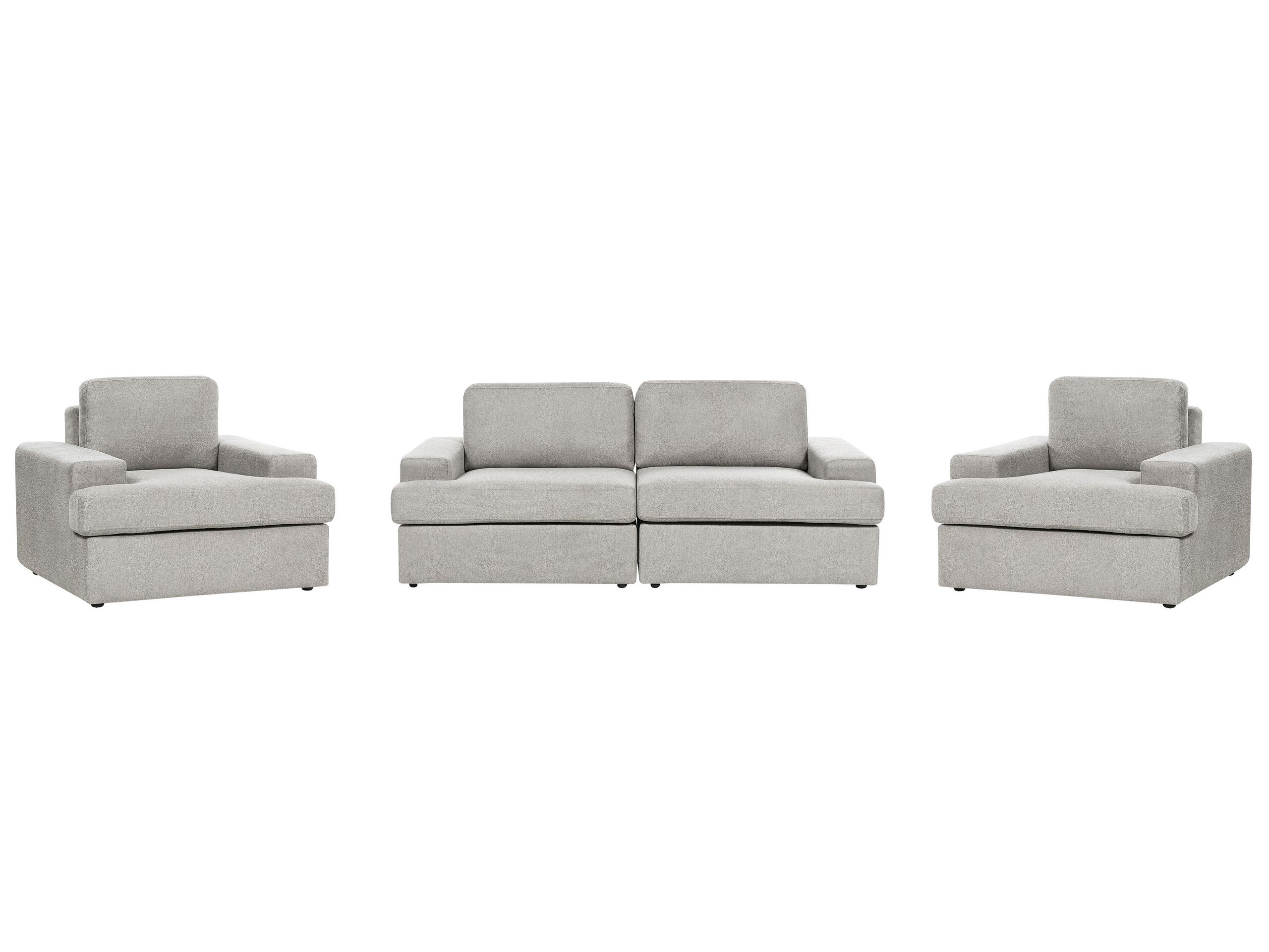 5 Seater Fabric Living Room Set Light Grey ALLA