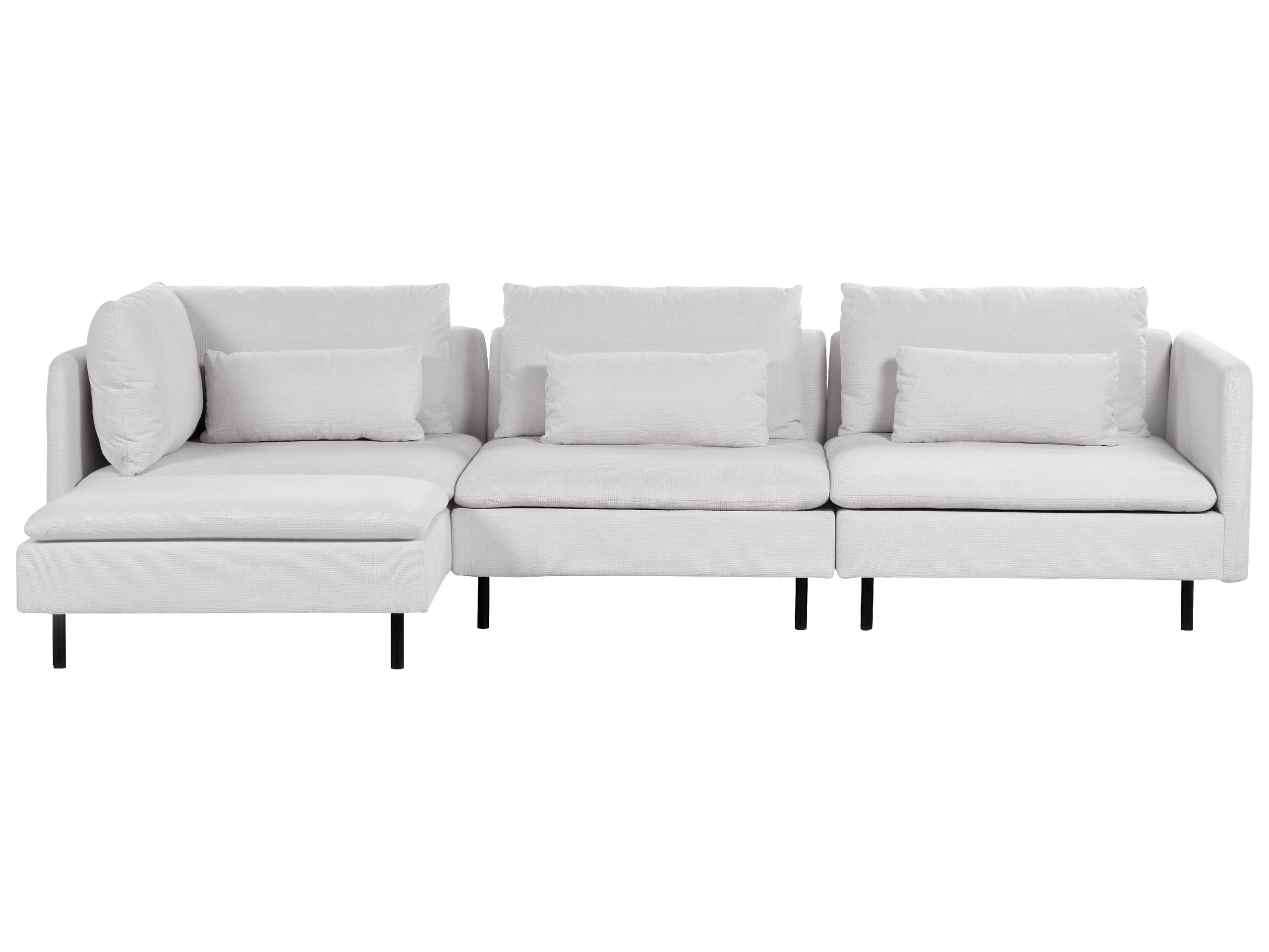 Right Hand Modular Fabric Corner Sofa Grey EGERIS