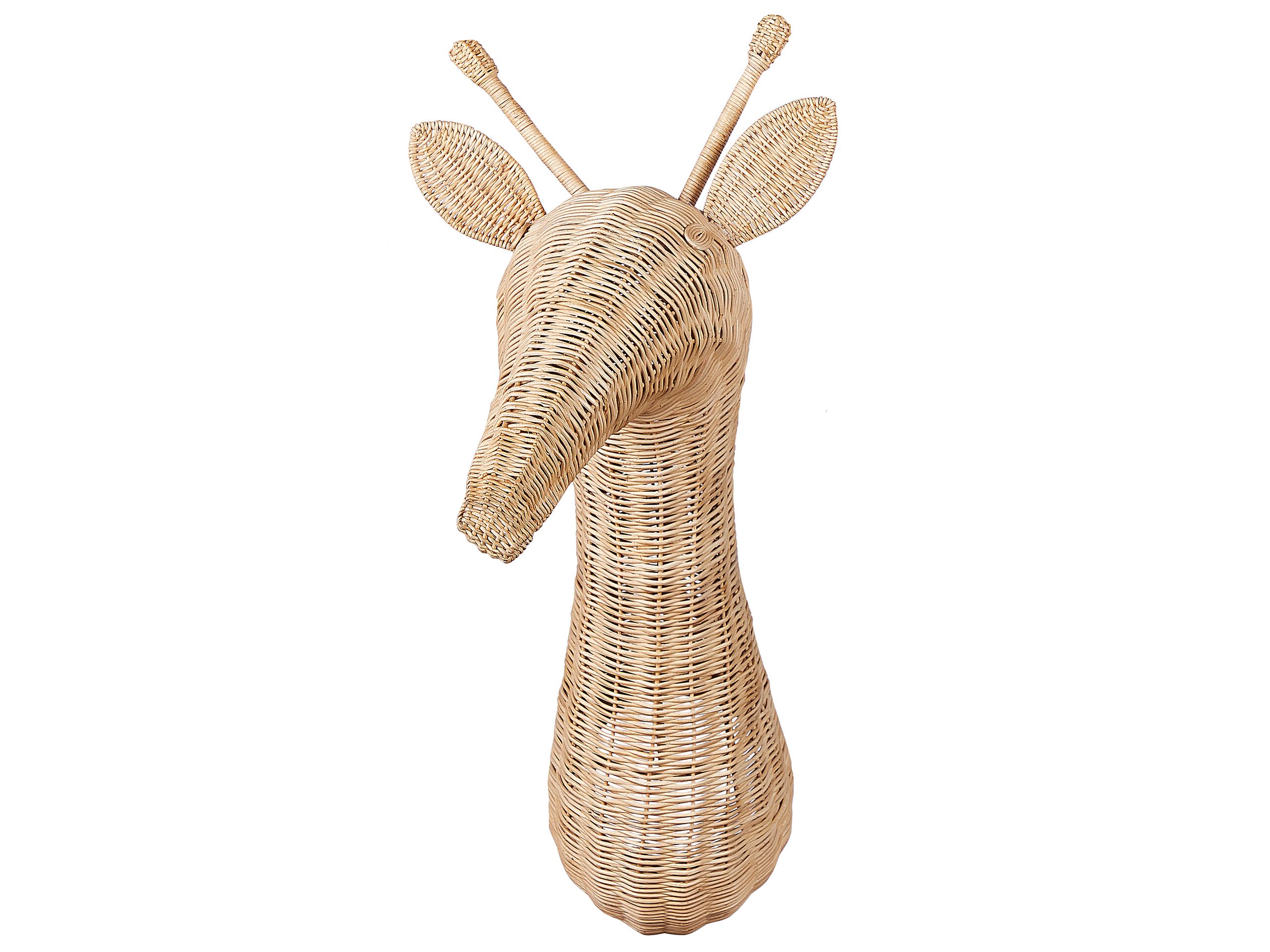 Rattan Animal Head Wall DÃ cor Giraffe Light BANANEC