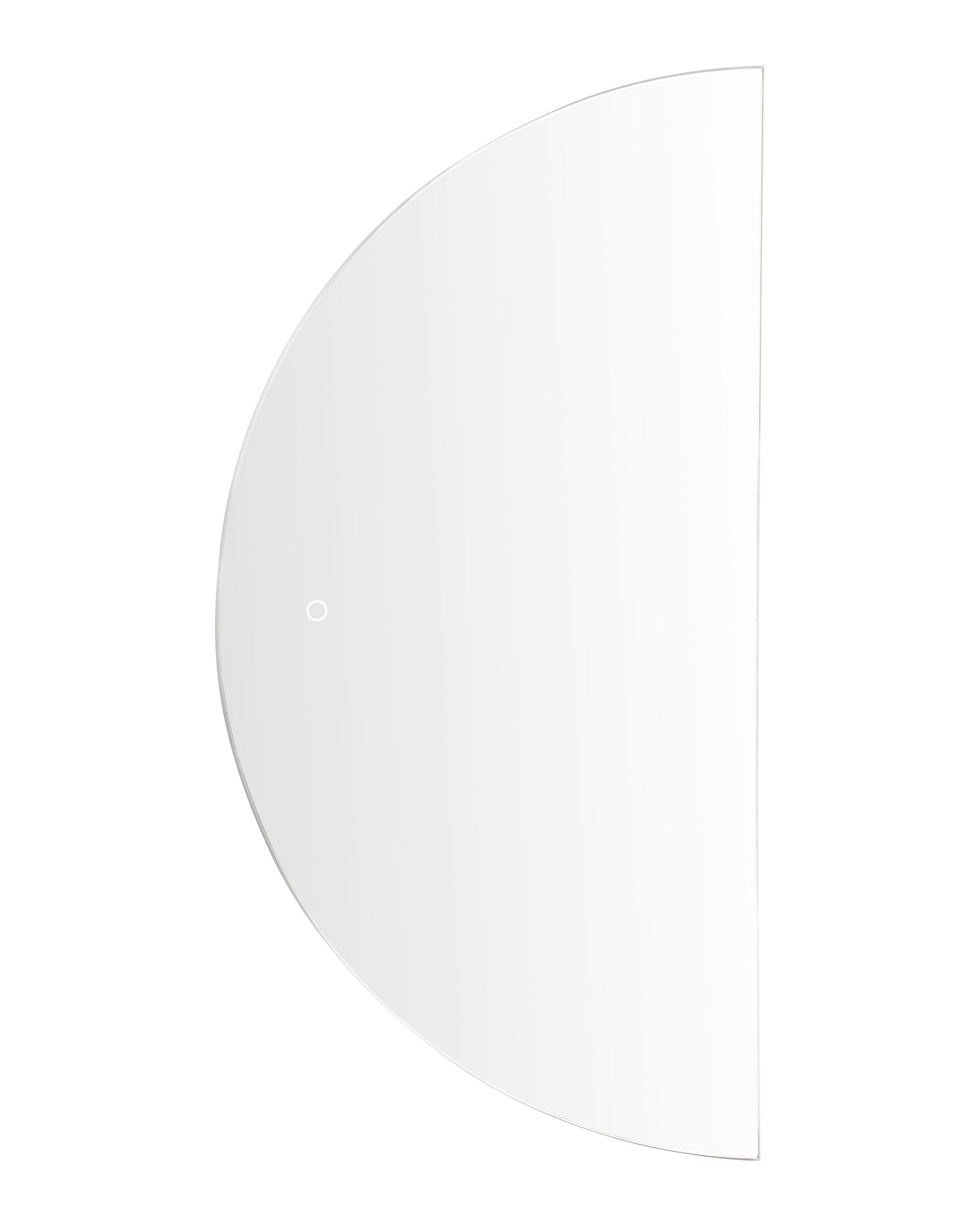 Half-Round LED Wall Mirror 50x100cm Silver