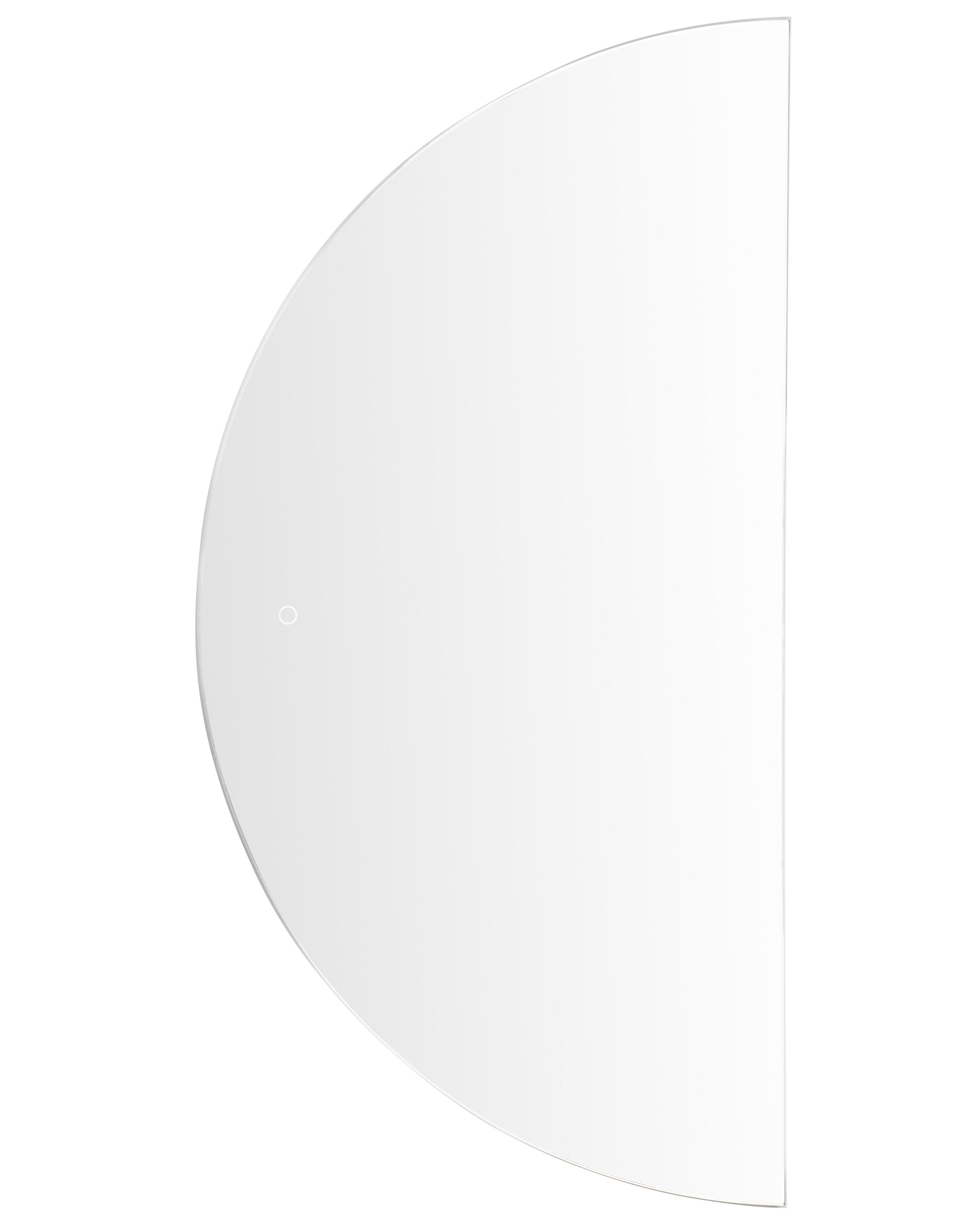 Half-Round LED Wall Mirror 60x120cm Silver