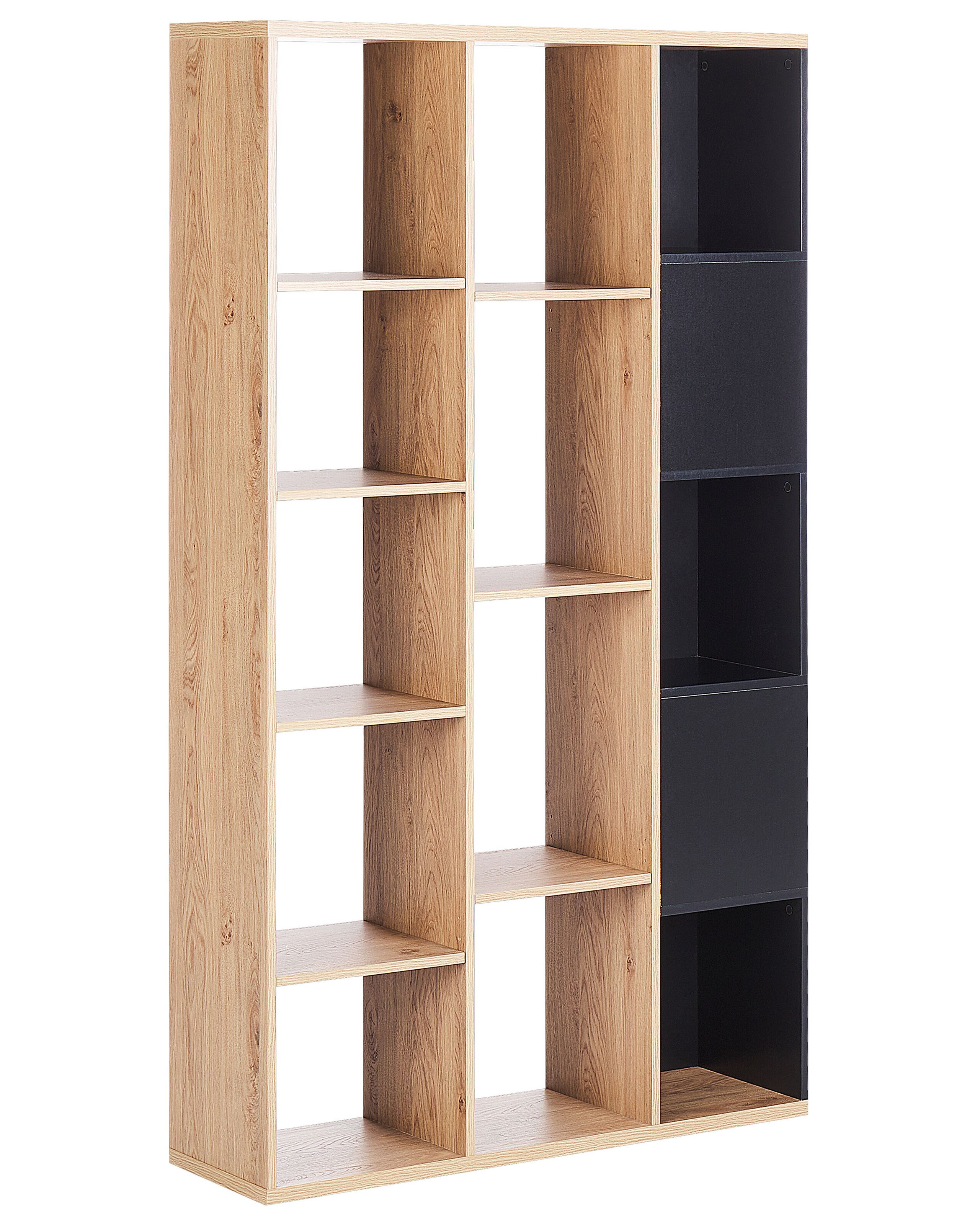Bookcase Light Wood with Black BANGOR