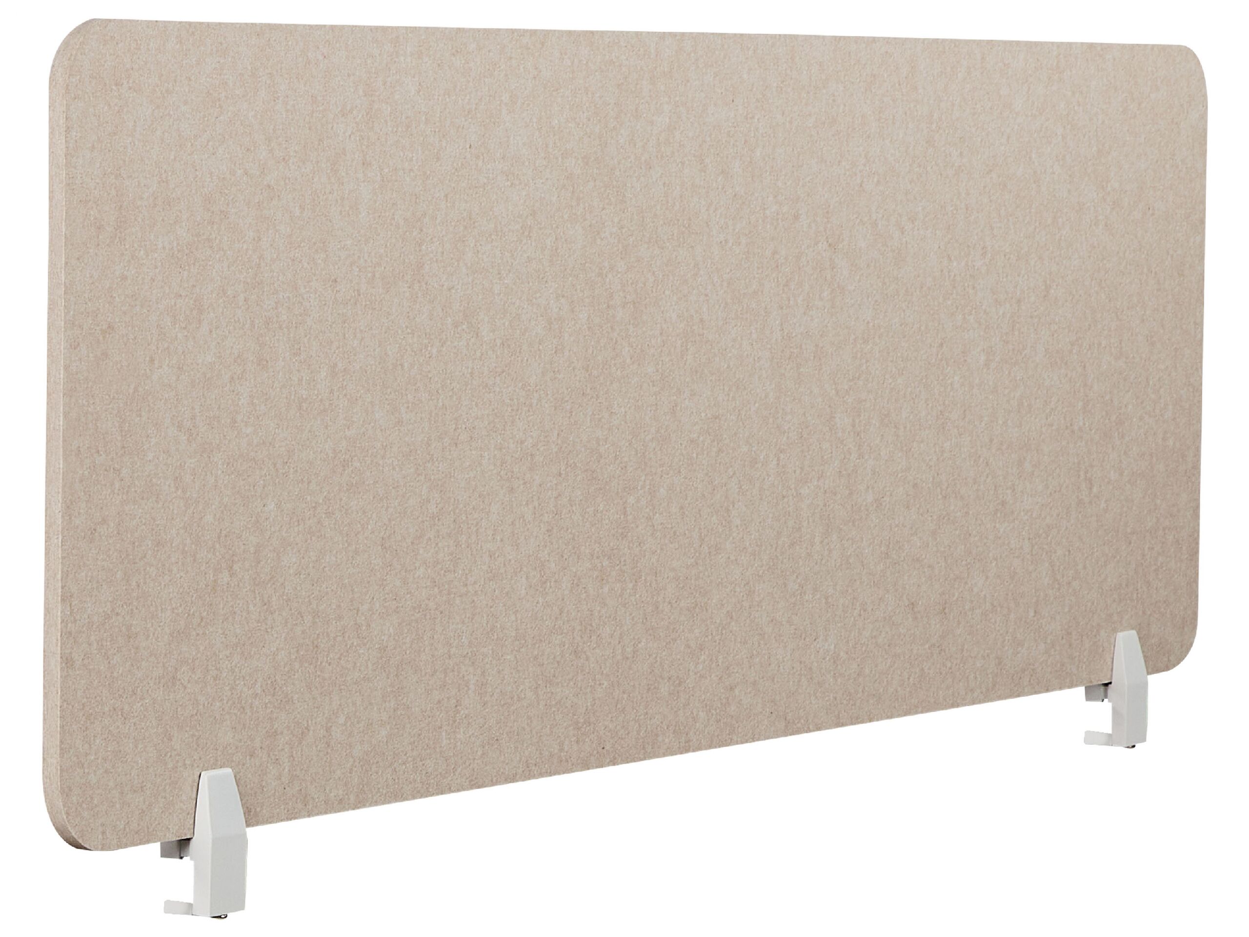 Desk Screen 160 x 50 cm Beige SPLIT