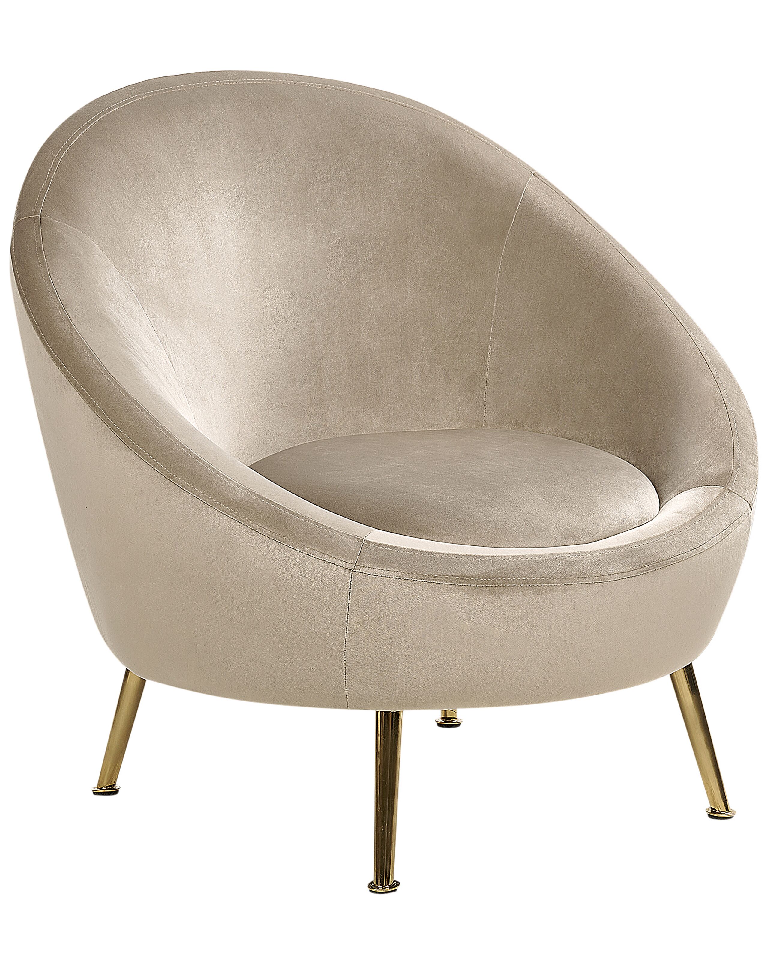 Velvet Accent Chair Taupe LANGA
