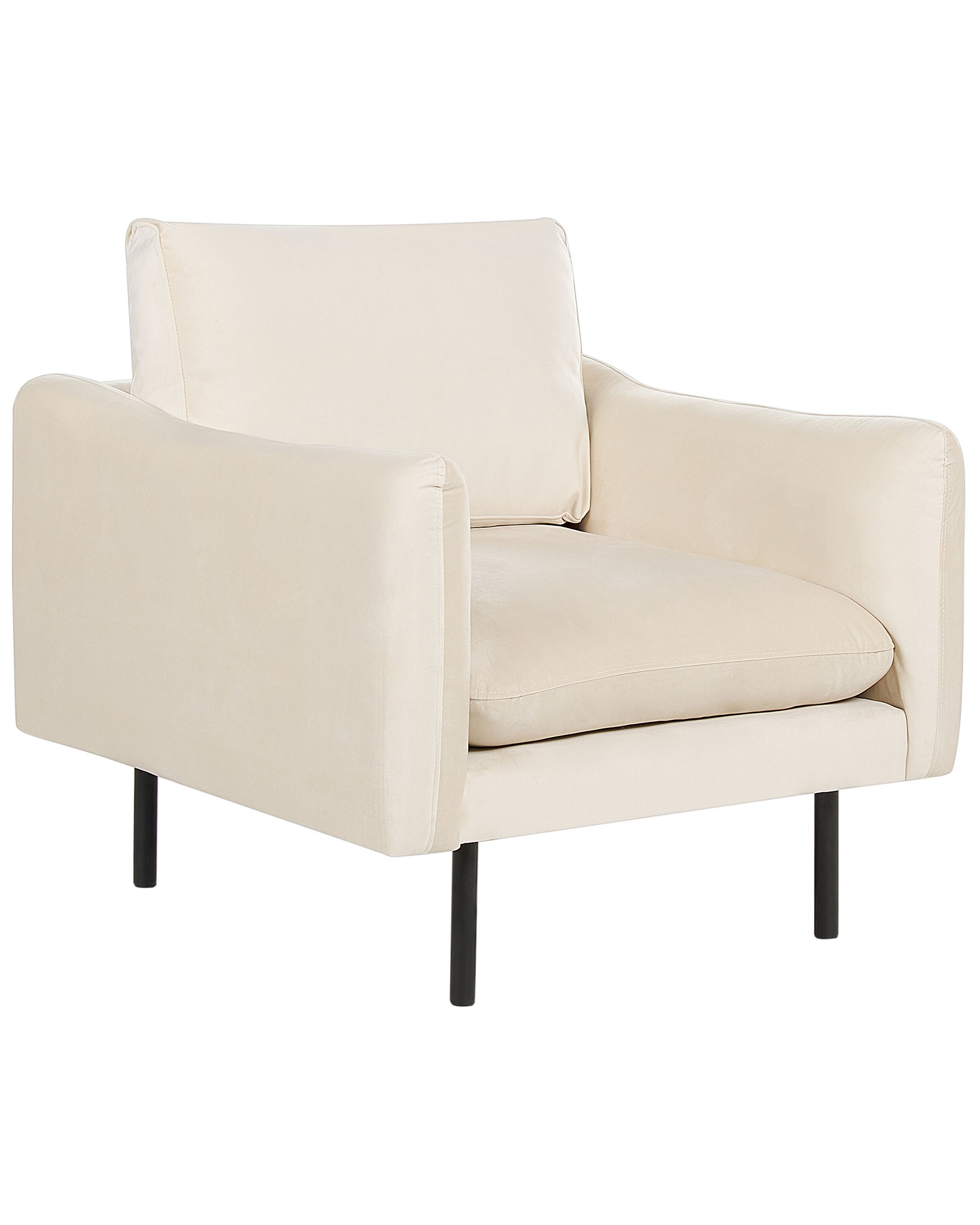 Velvet Armchair Light Beige VINTERBRO