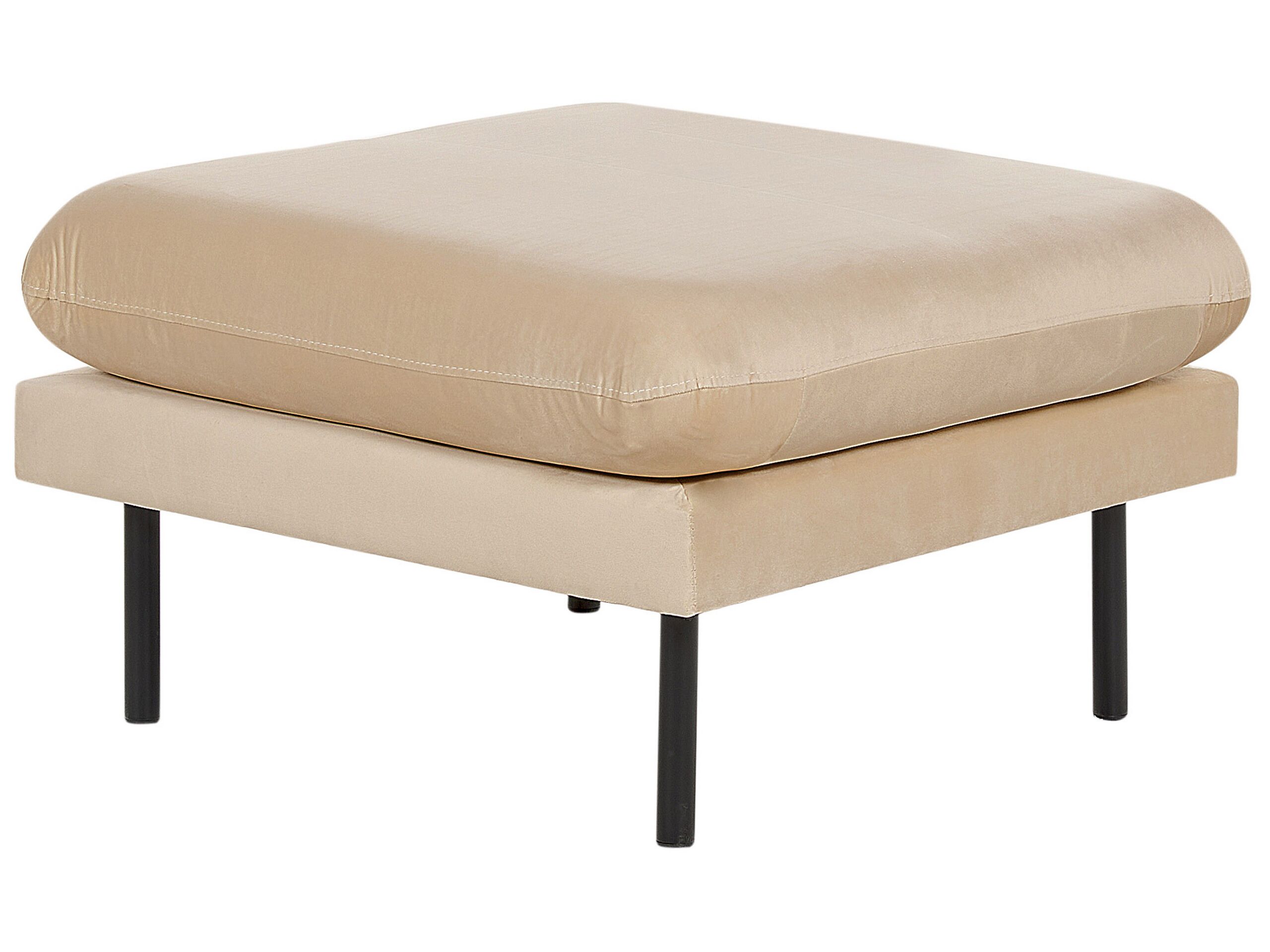 Velvet Ottoman Beige VINTERBRO