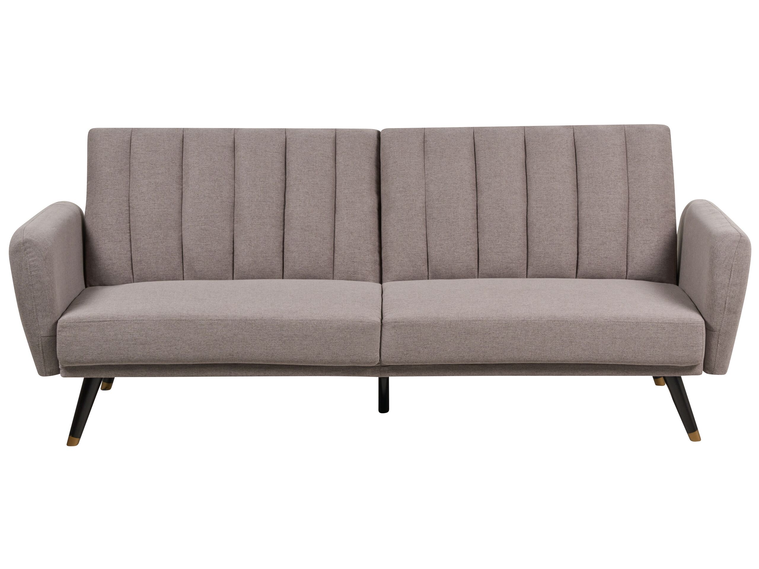 Fabric Sofa Bed Light Brown VIMMERBY
