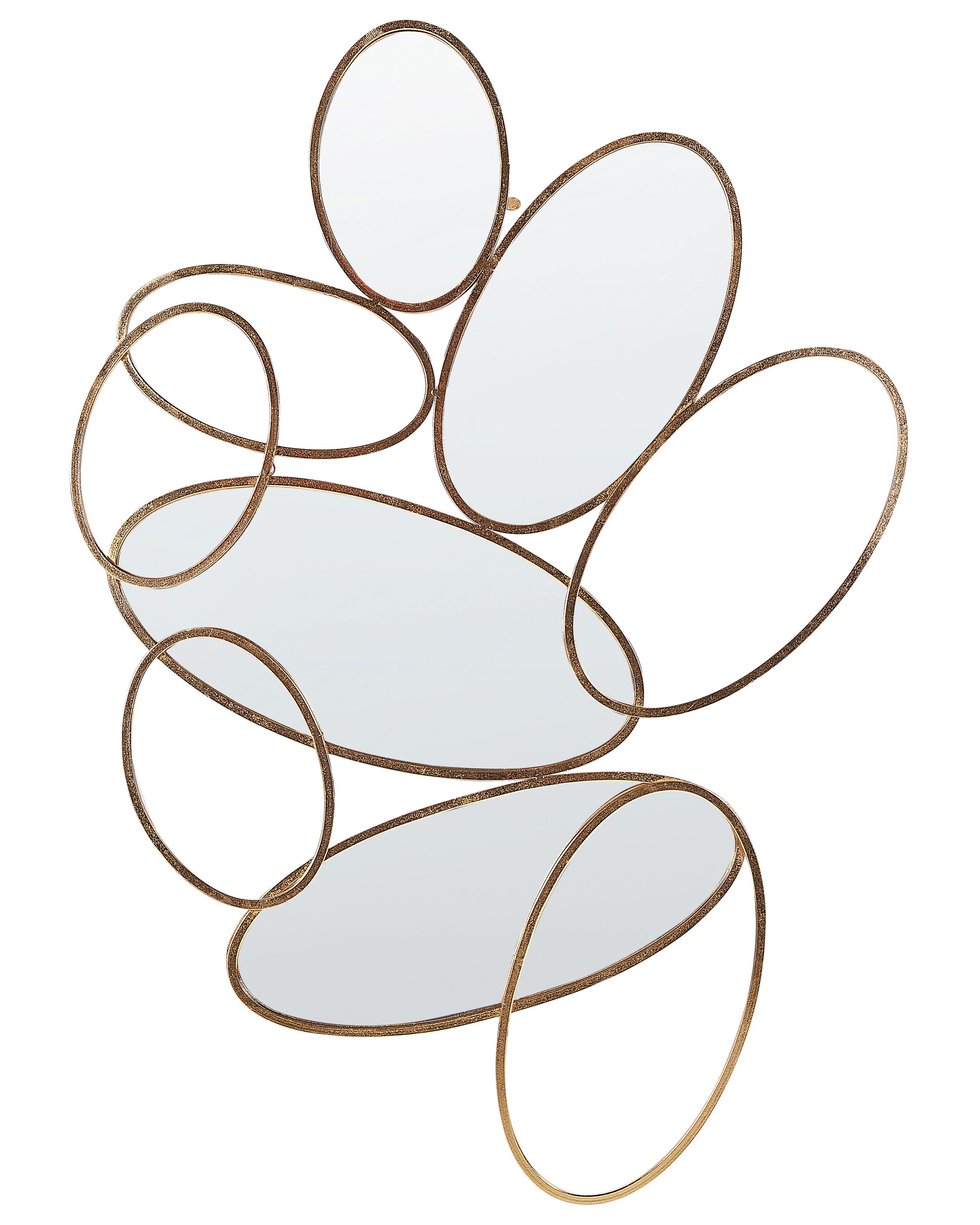 Metal Wall Mirror 113x77cm Gold