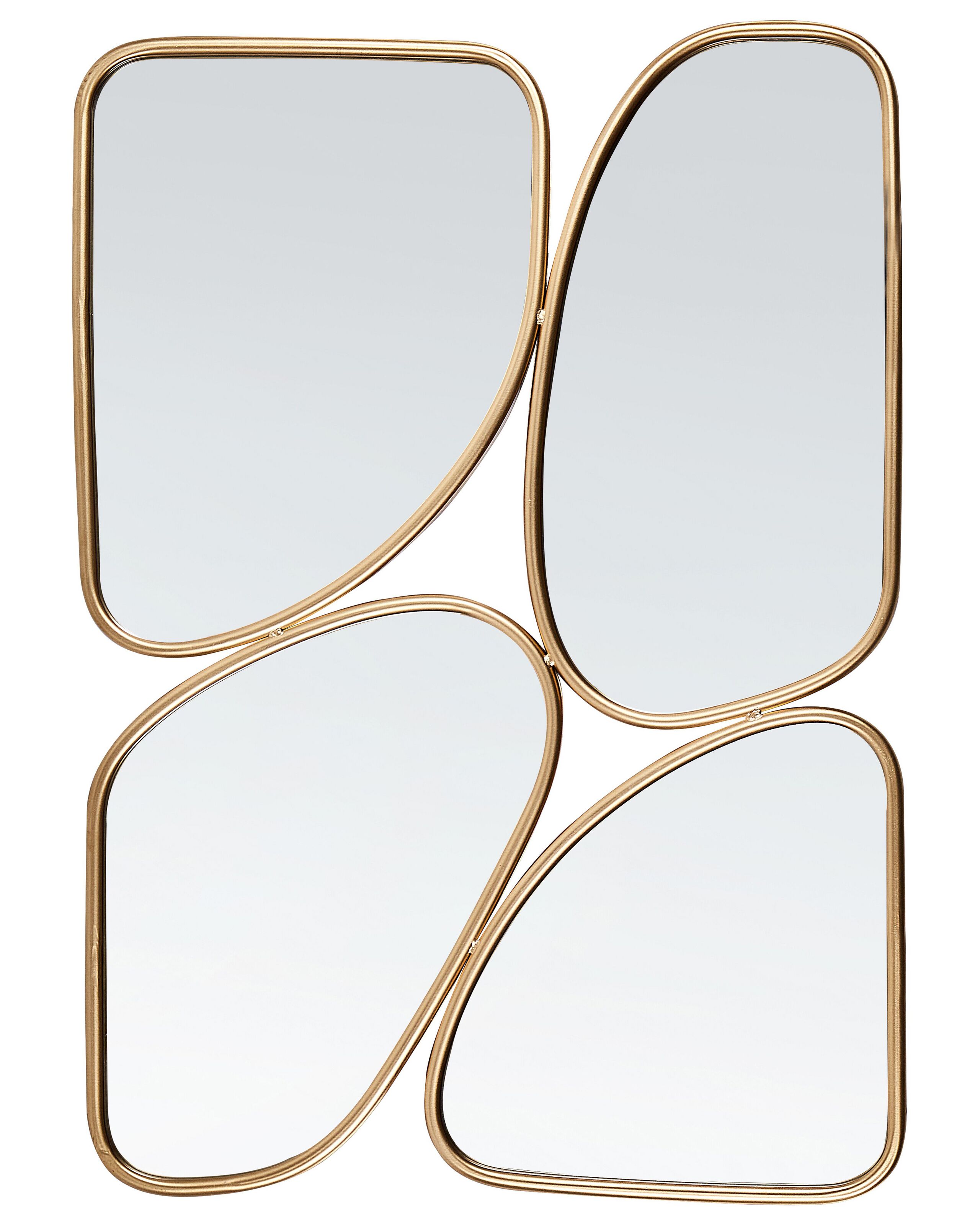 Metal Wall Mirror 70x100cm Gold
