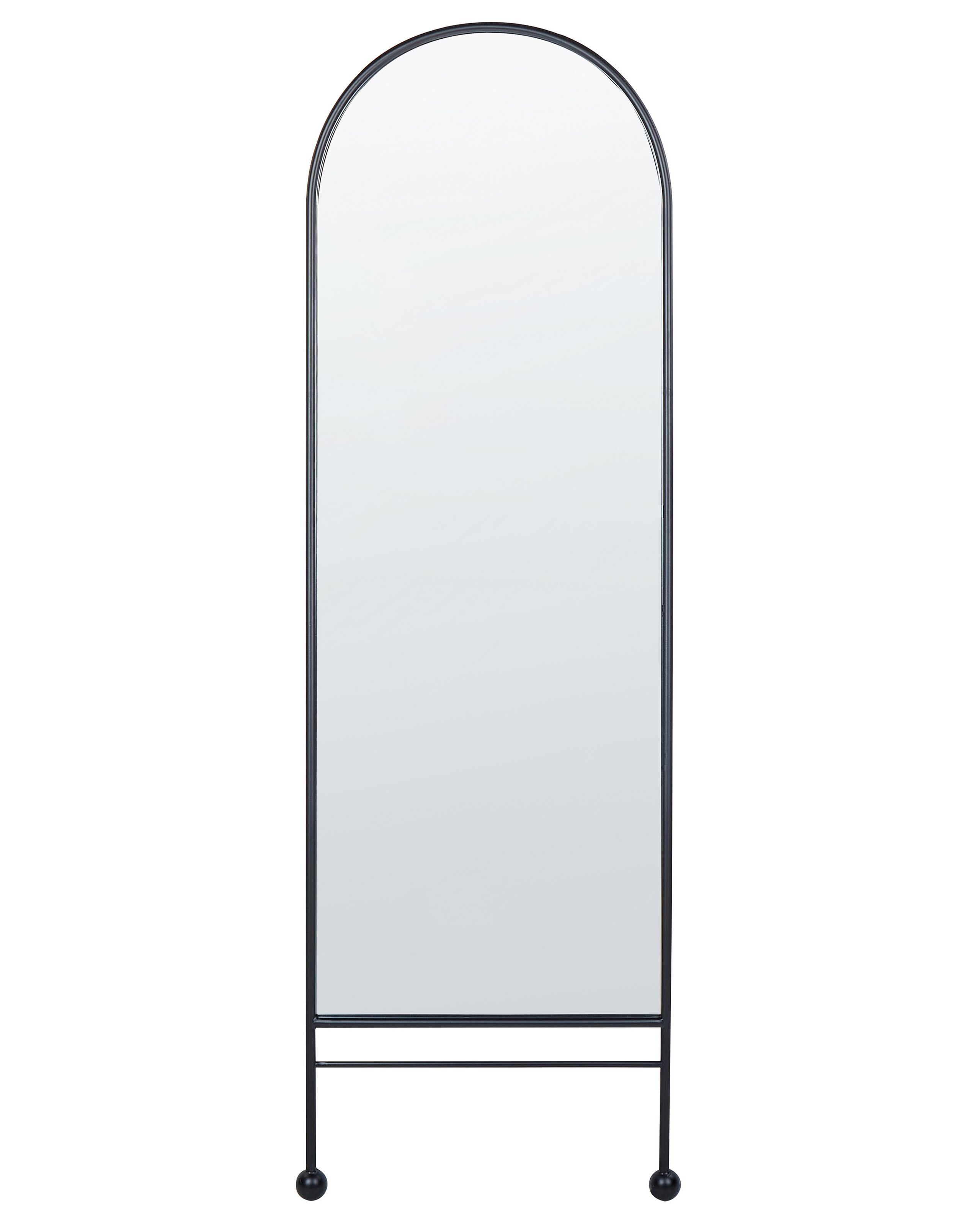 Metal Wall Mirror 45x145cm Black
