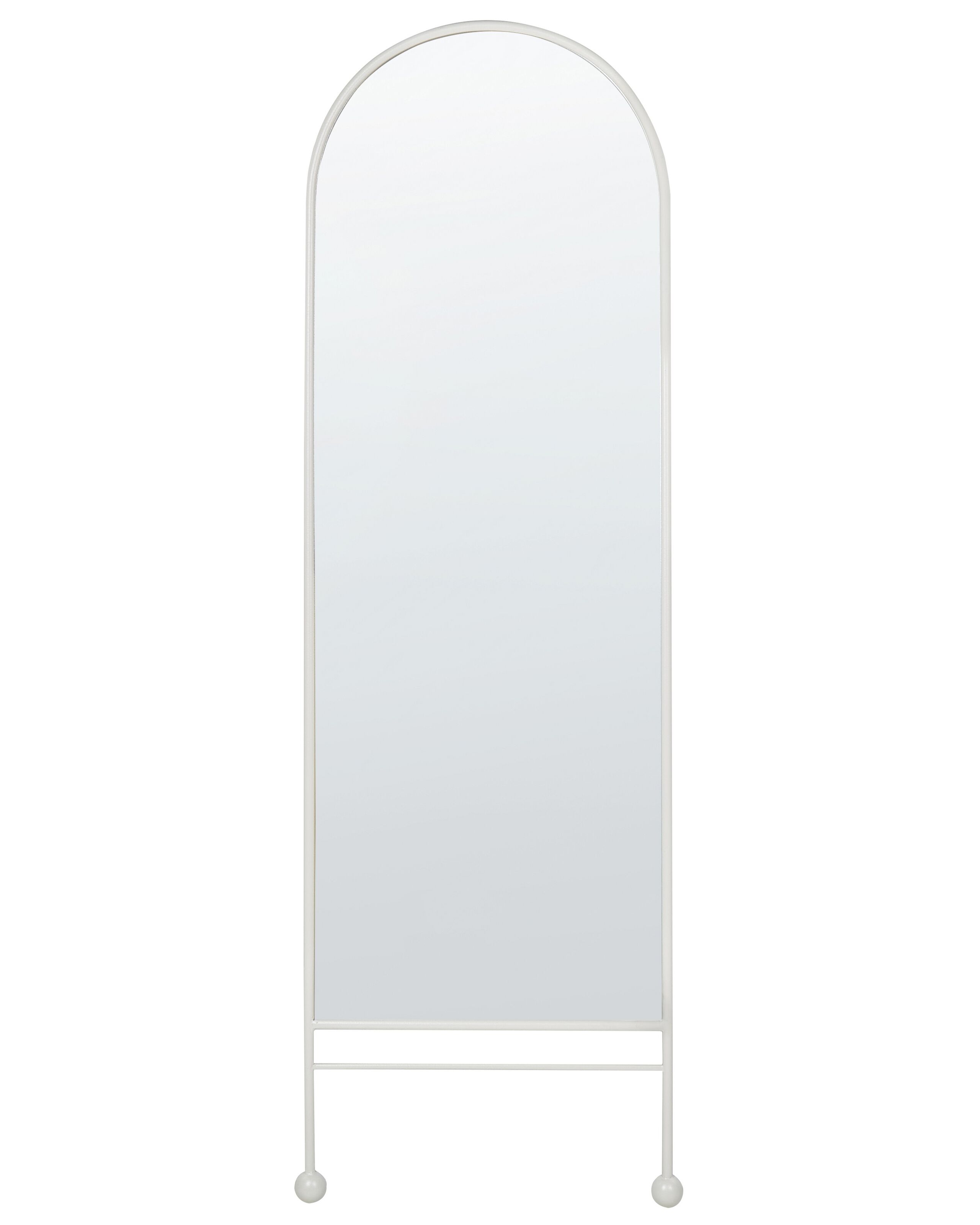 Metal Wall Mirror 45x145cm White