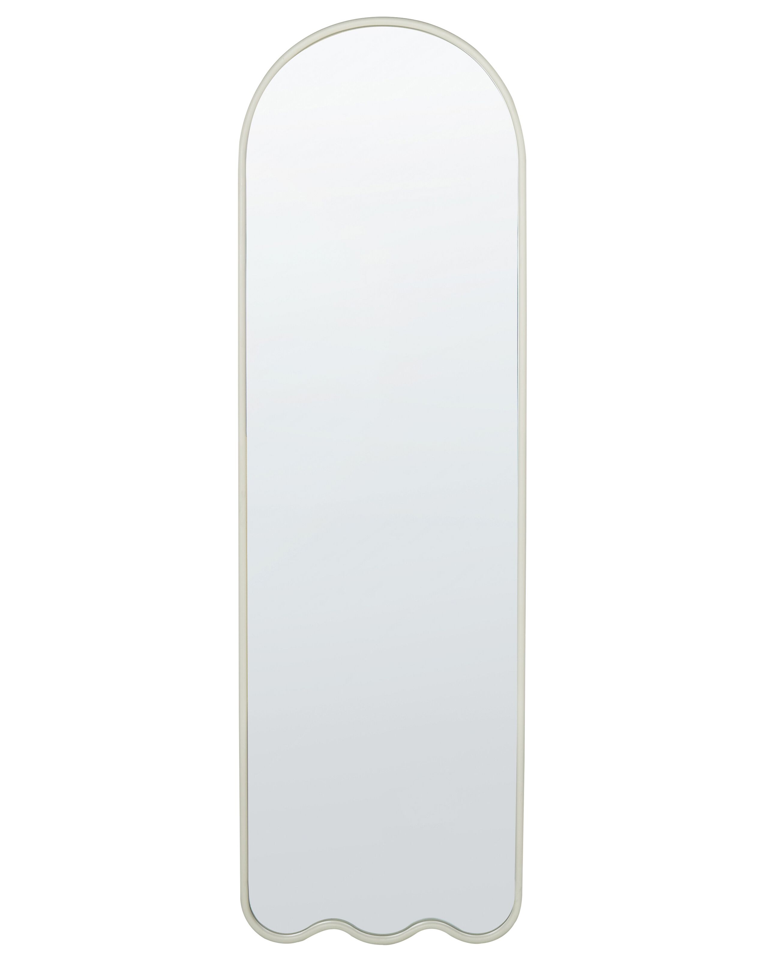 Metal Wall Mirror 45x145cm White