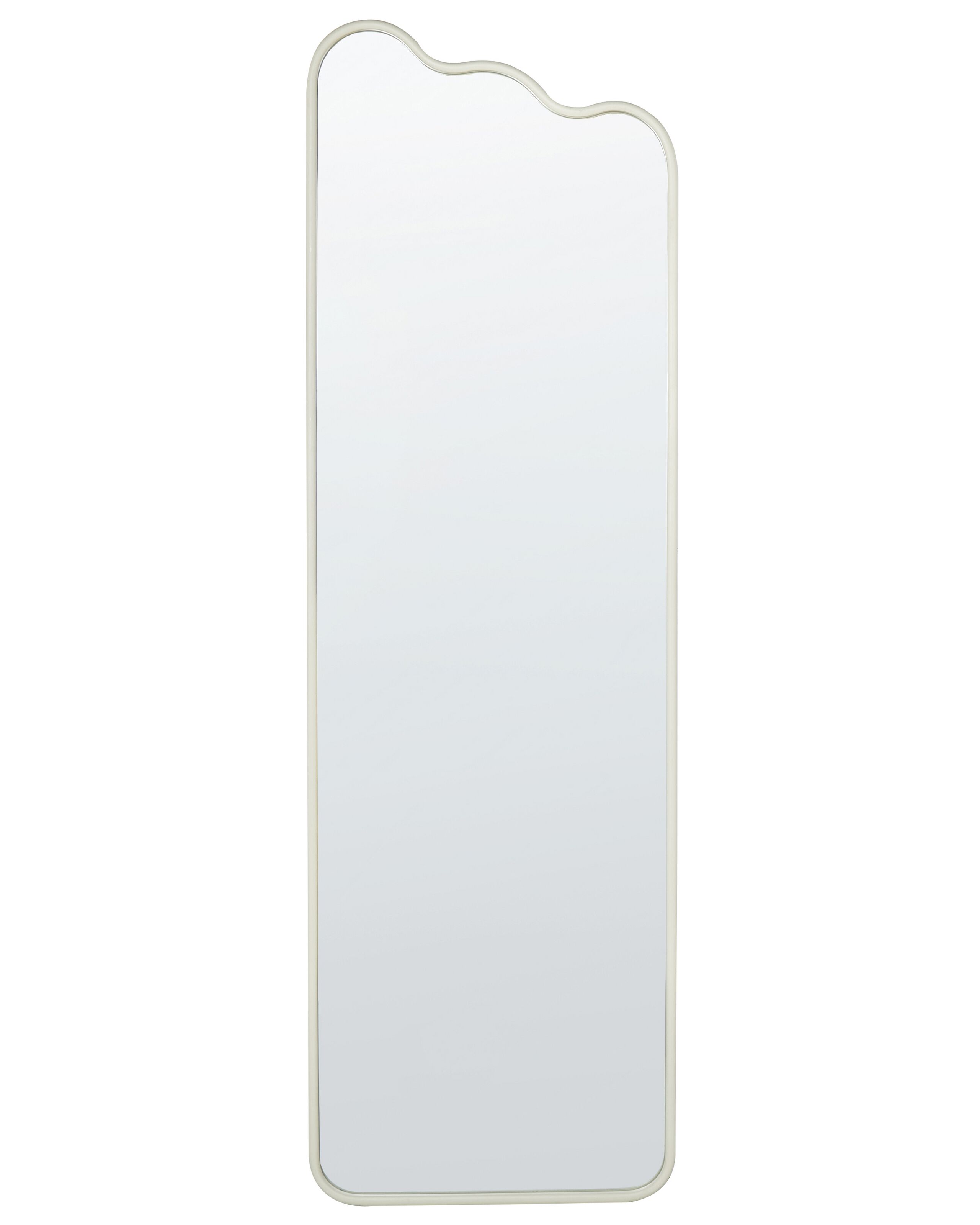 Metal Wall Mirror 45x145cm White