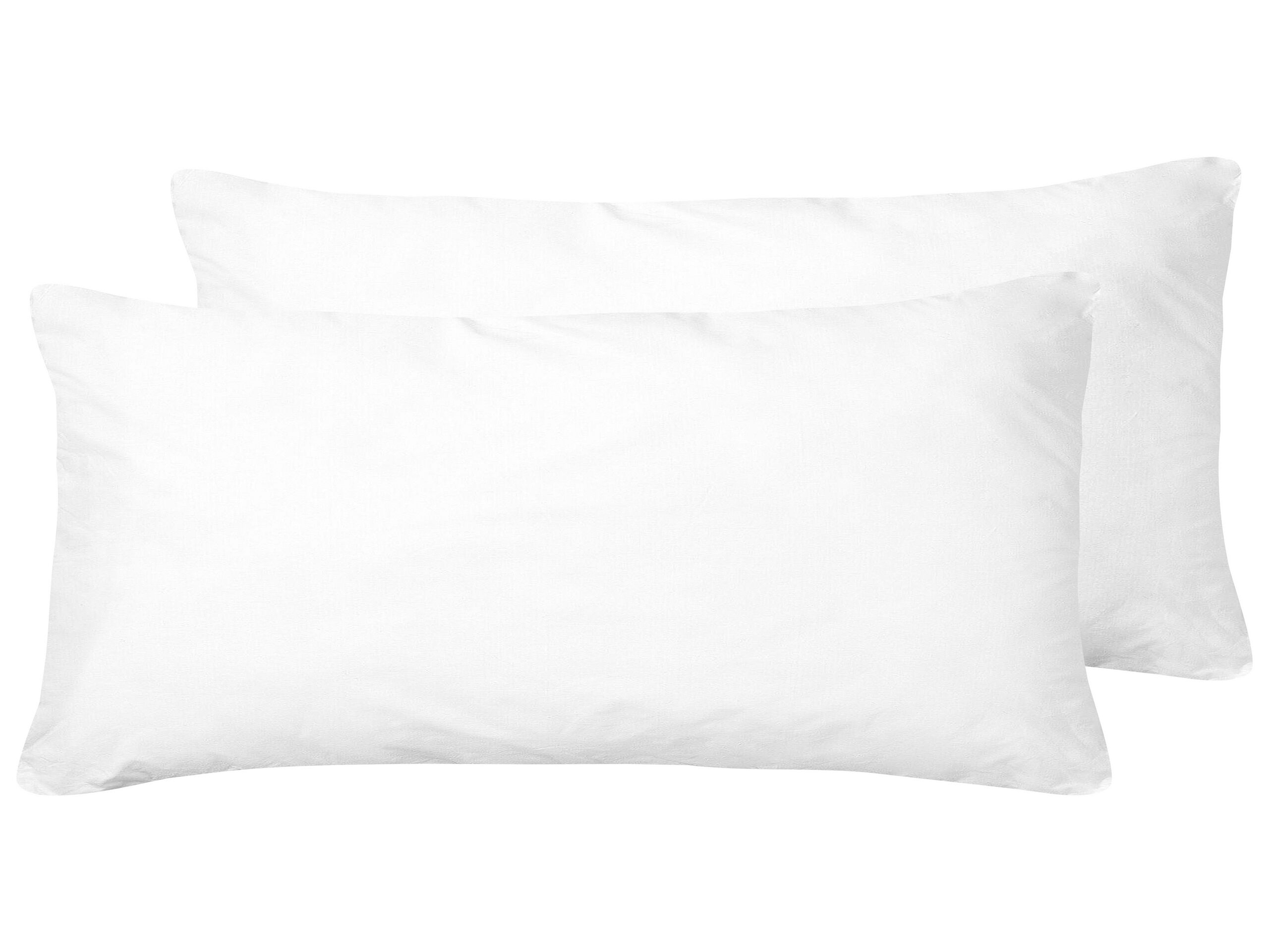 Set of 2 Microfibre Bed High Profile Pillow 40 x 80 cm ERRIGAL