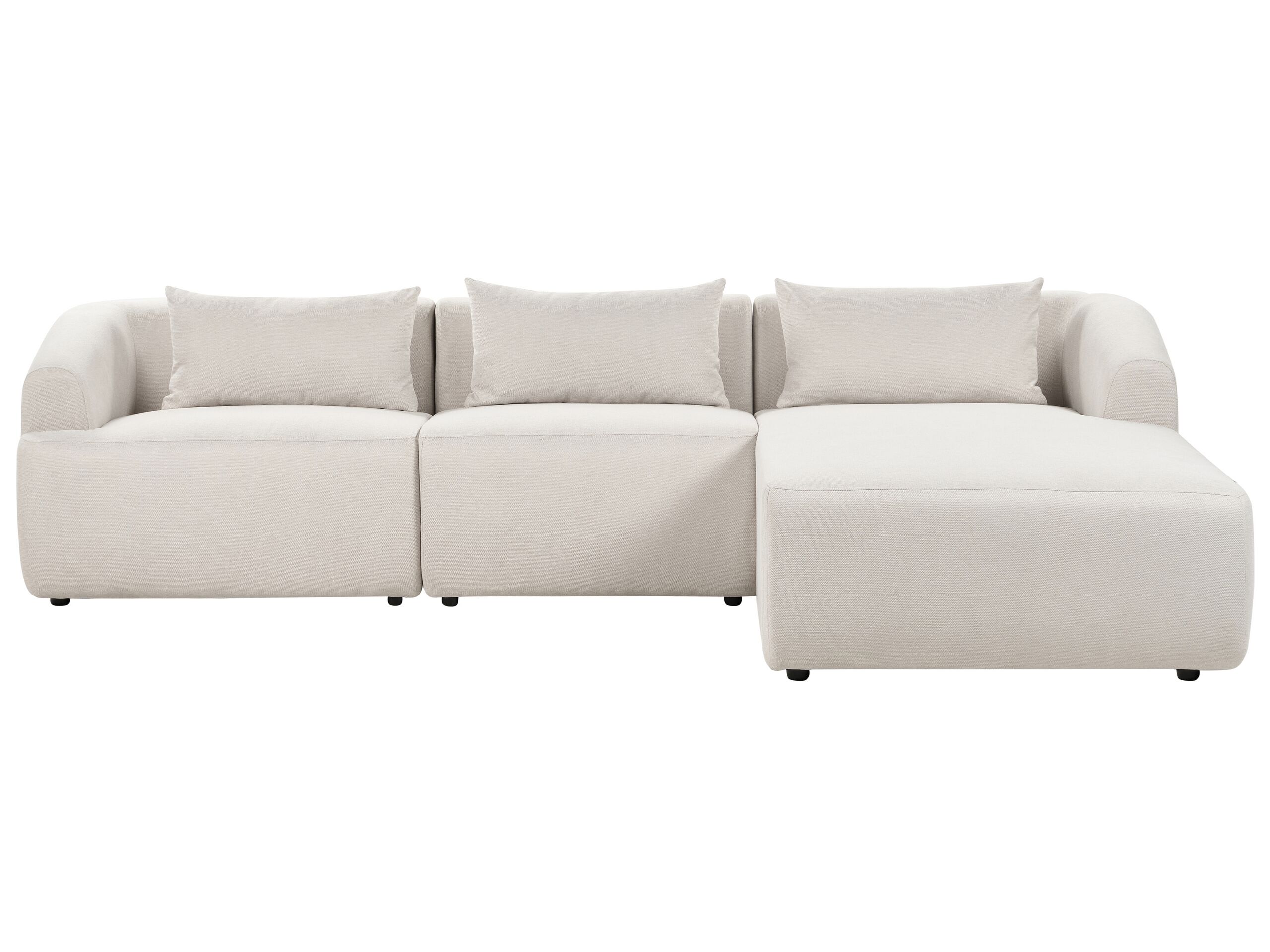 Left Hand Fabric Corner Sofa Beige SVANSELE