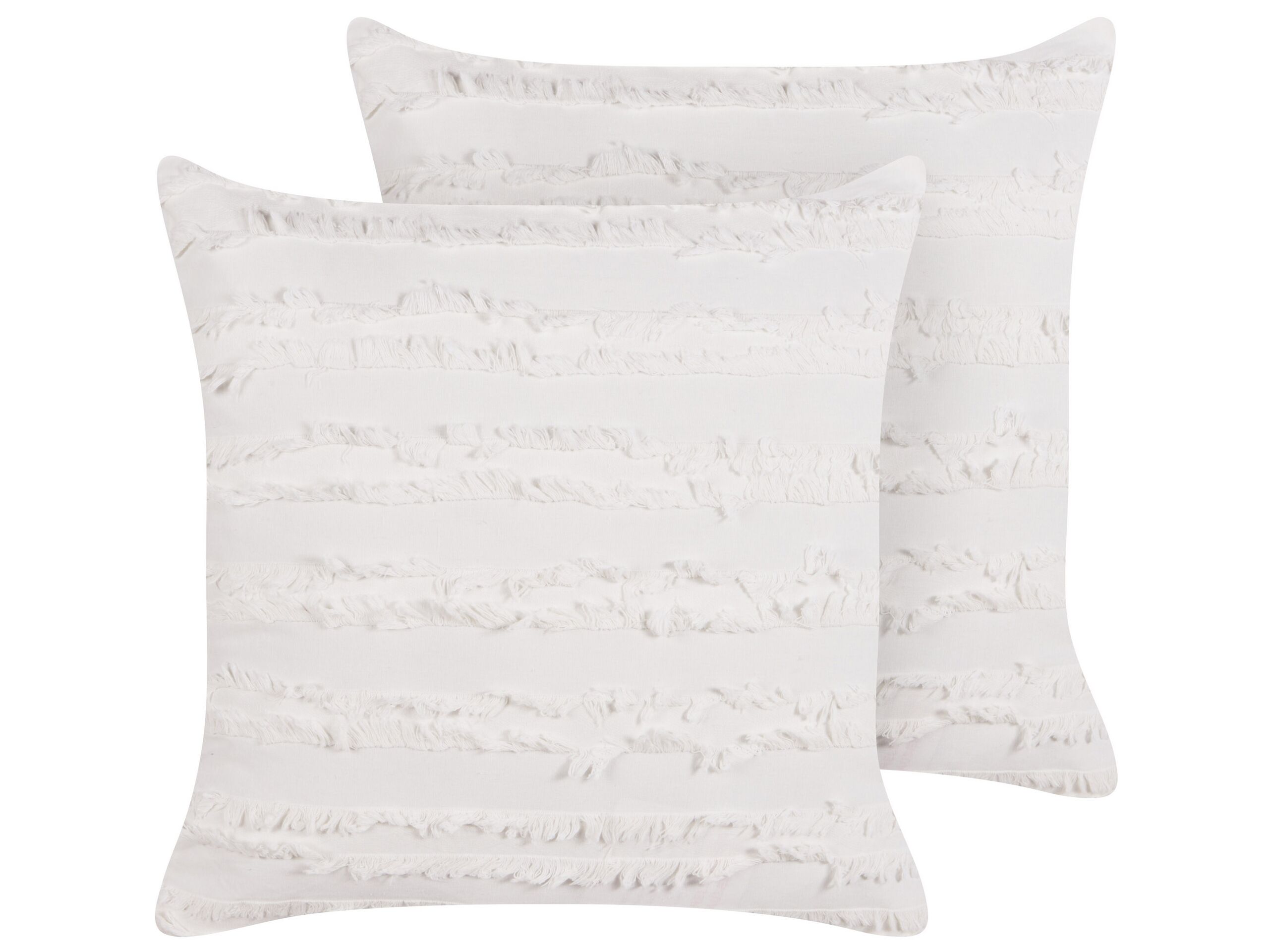 Set of 2 Cotton Cushions 45x45cm White