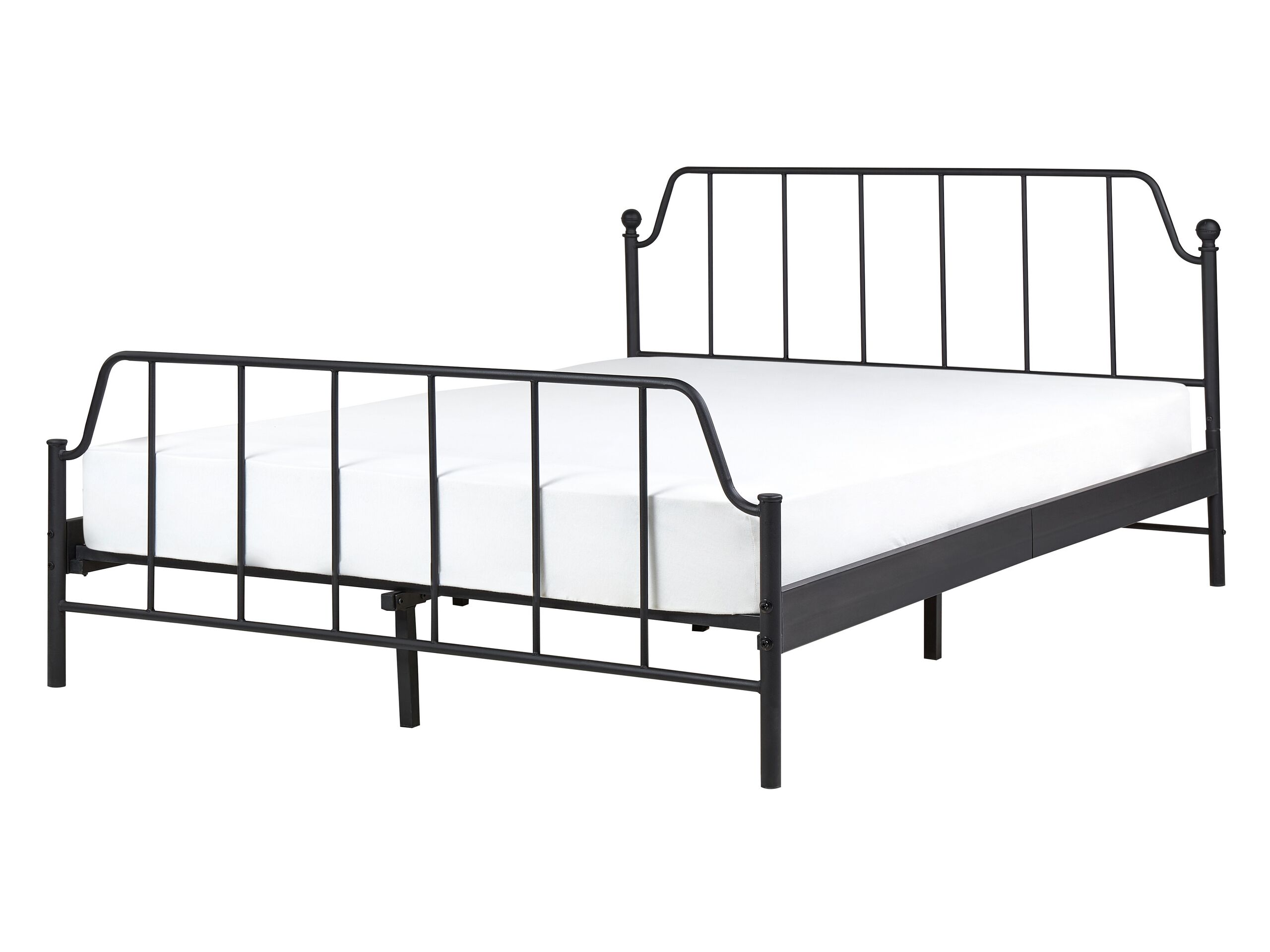 Metal EU Double Size Bed Black MAURESSAC