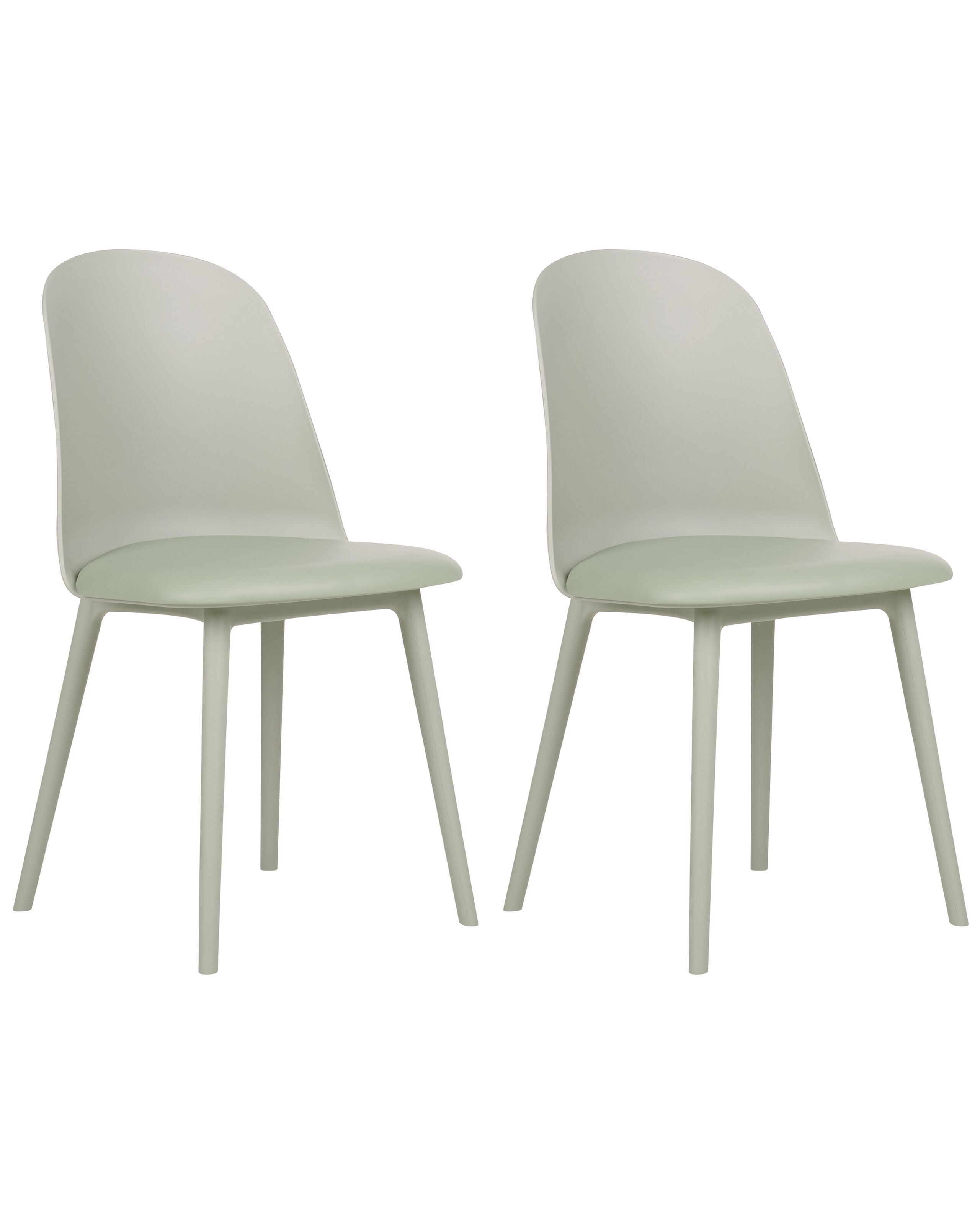 Set of 2 Dining Chairs Light Green FOMBY