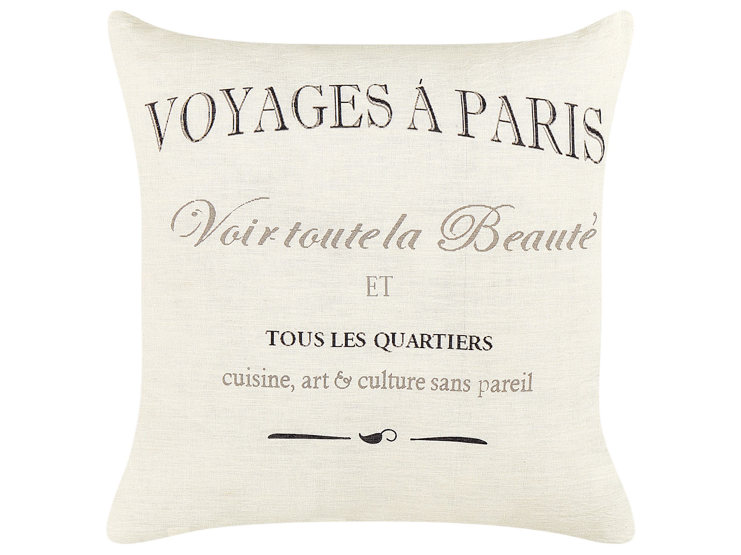 Set of 2 Linen Cushions 50x50cm White